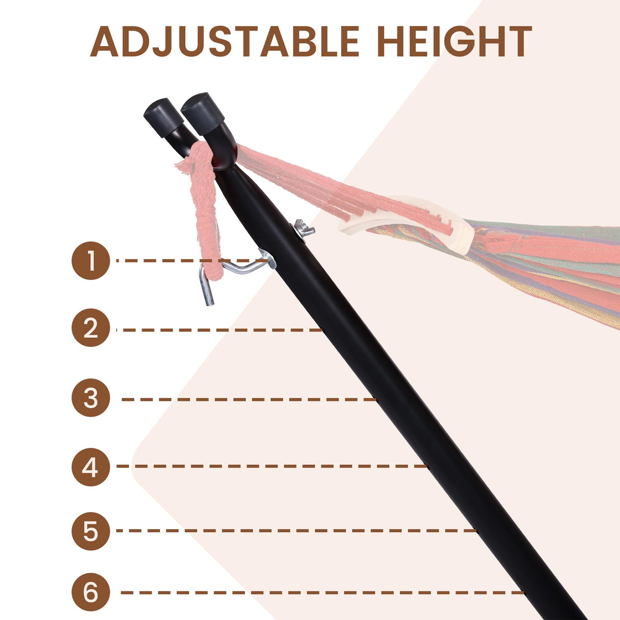 Hammock Stand, Heavy Duty Adjustable Steel Hammock, 9-Foot, 450-Pound Capacity, Weather Resistant, Easy to Assemble Elevon