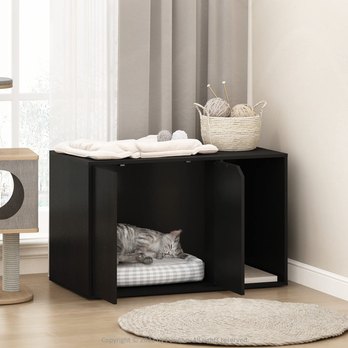 Furinno Peli Litter Box Enclosure, Americano Furinno