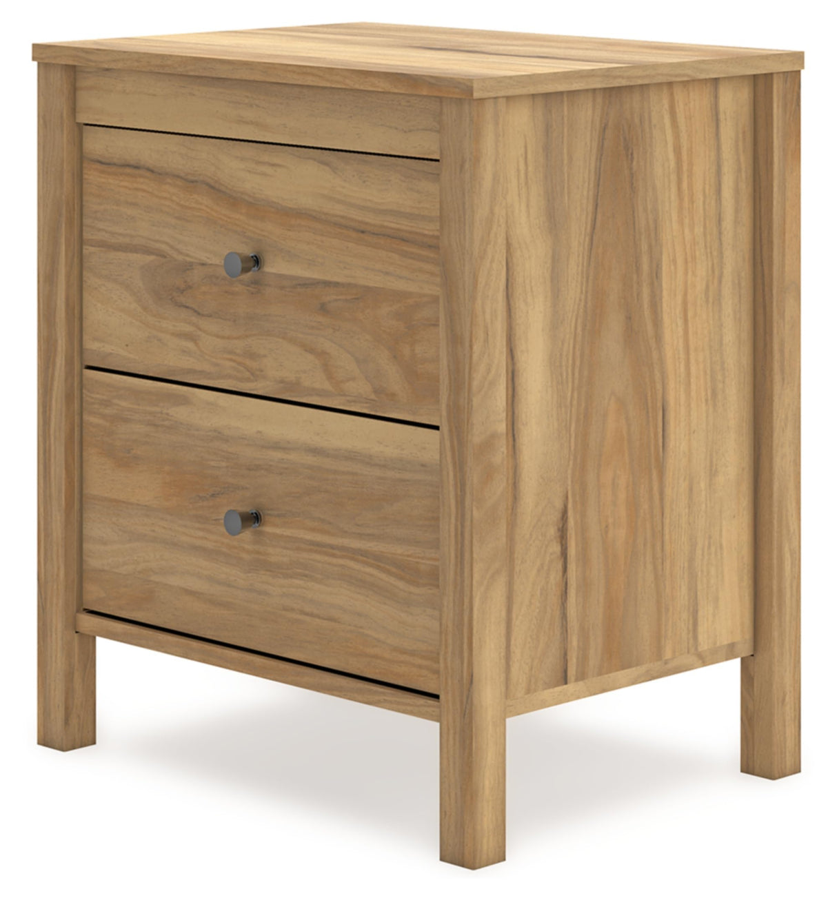 Signature Design by Ashley Bermacy Casual 2-Drawer Nightstand with Straight Legs, 24.37" Tall, Light Brown Signature Design by Ashley