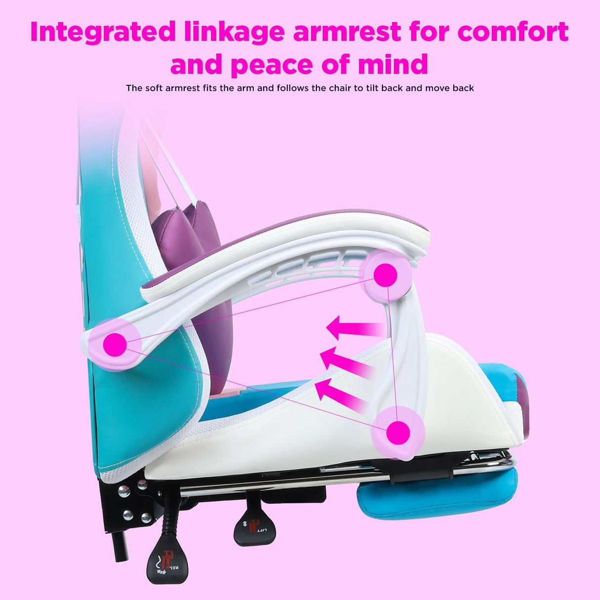 2024 New Gaming Chair, RGB LED Video Game Chairs High Back Reclining Ergonomic Computer Chair with Footrest & Massage Lumbar Height Adjustable Gaming Chairs for Adult Student Gamer Streamer Youtuber cdar