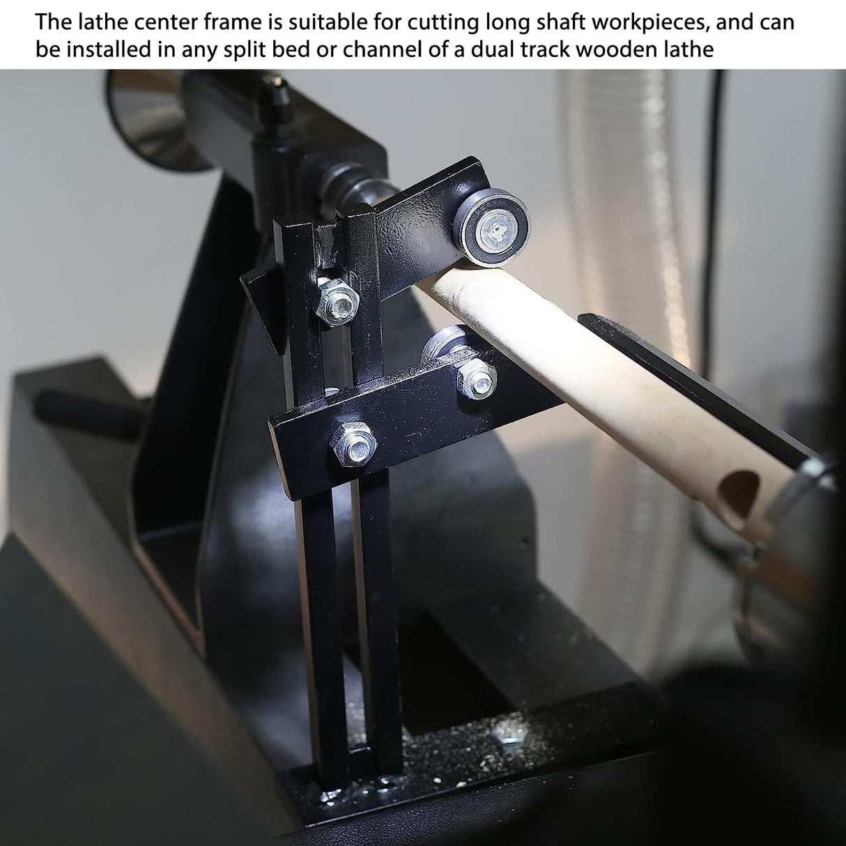 Wood Lathe Steady Rest, Woodworking Wood Lathe Tools and Accessories with 3 Fixing Wheels & Adjustable Wheel Position, L Shape Stable Lathe Tool Rest Wood Cast Iron Steady Rest Focket