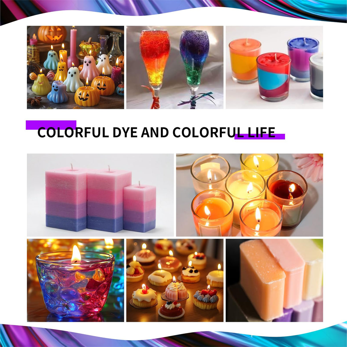 Candle Dye - 12 Colors Wax Melt Dye for Candles Making, Oil-Based Dye for Wax, Highly Concentrate Liquid Candle Color Dyes Roizefar