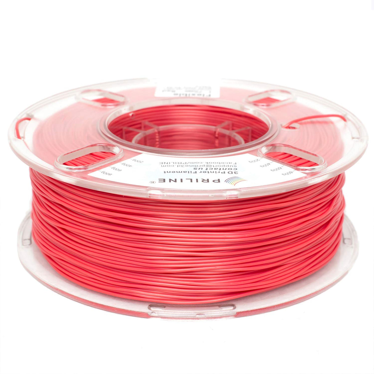 PRILINE TPU Filament,PRILINE 98A TPU Flexible Soft 3D Printer Filament,1KG 1.75mm Spool Durable Flexible Material, Red PRILINE