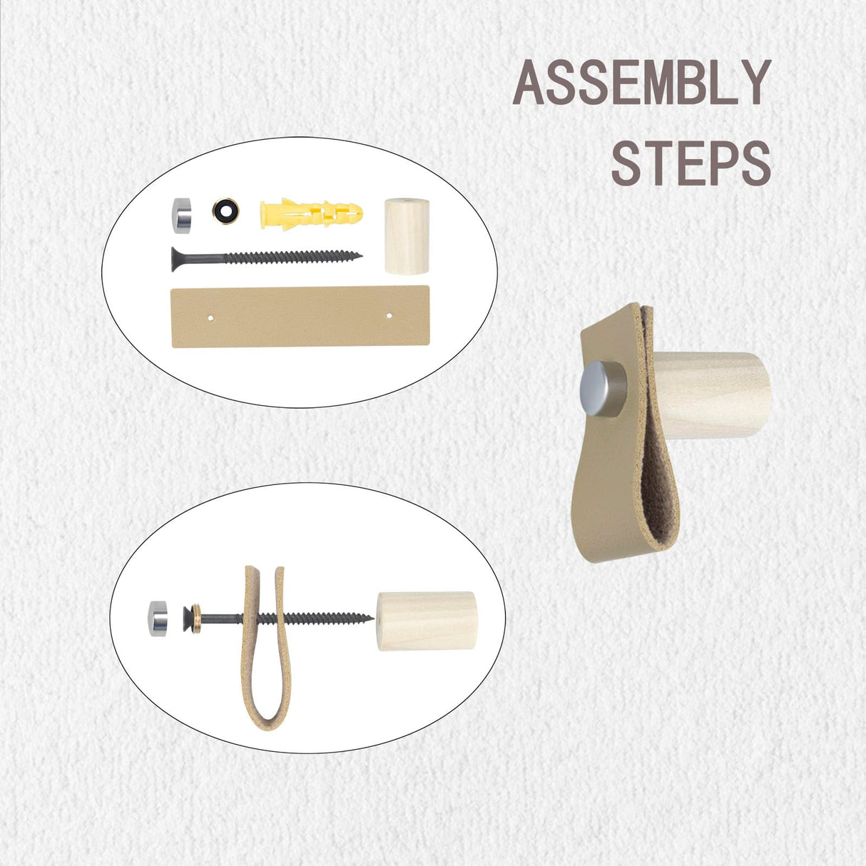 Towel Rack Handmade Wooden Bead Towel Ring Wall Mounted Farmhouse Hand Towel Holder for Bathroom Decor ROXLLGJC