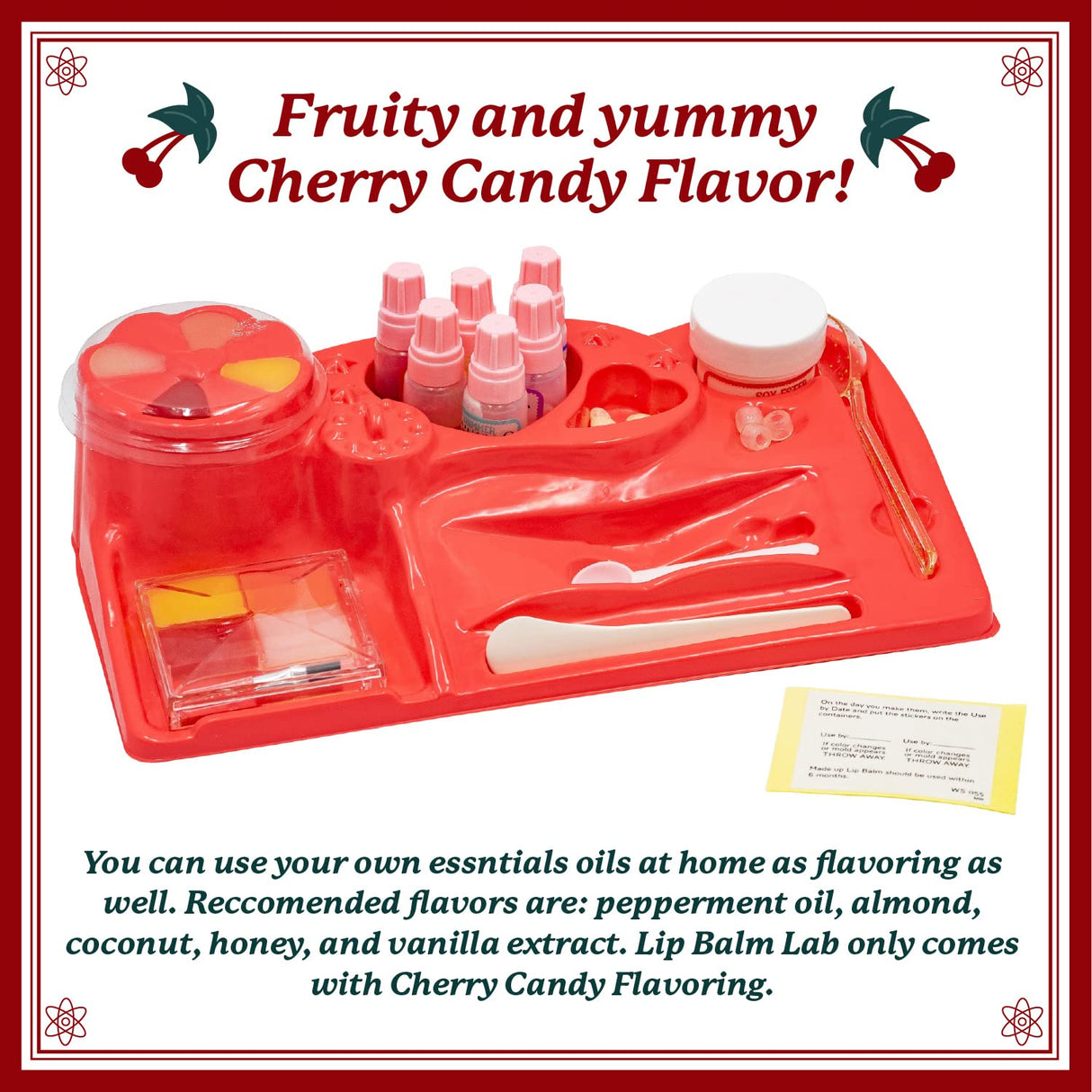 MindWare Science Academy Lip Balm Lab Kit | Includes 18pcs for DIY Lip Balms to Teach Kids & Teens Cosmetic Chemistry MindWare