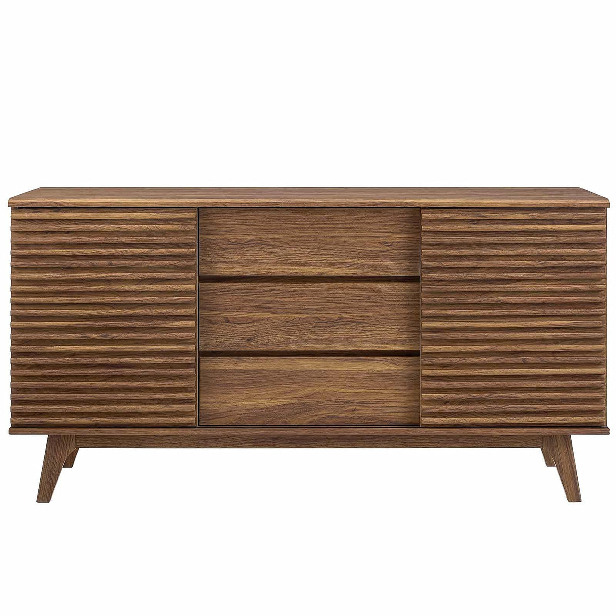 Modway Render 63" Mid-Century Modern Sideboard Buffet Table or TV Stand in Walnut Modway