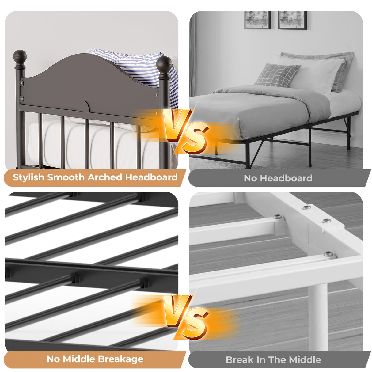 Garvee Twin Daybed with Trundle, Twin Bed Frame with Sturdy Metal Foldable Trundle, Sofa Bed with Stylish Headboard for Living Room, Bedroom and Guest Room, Black Garvee