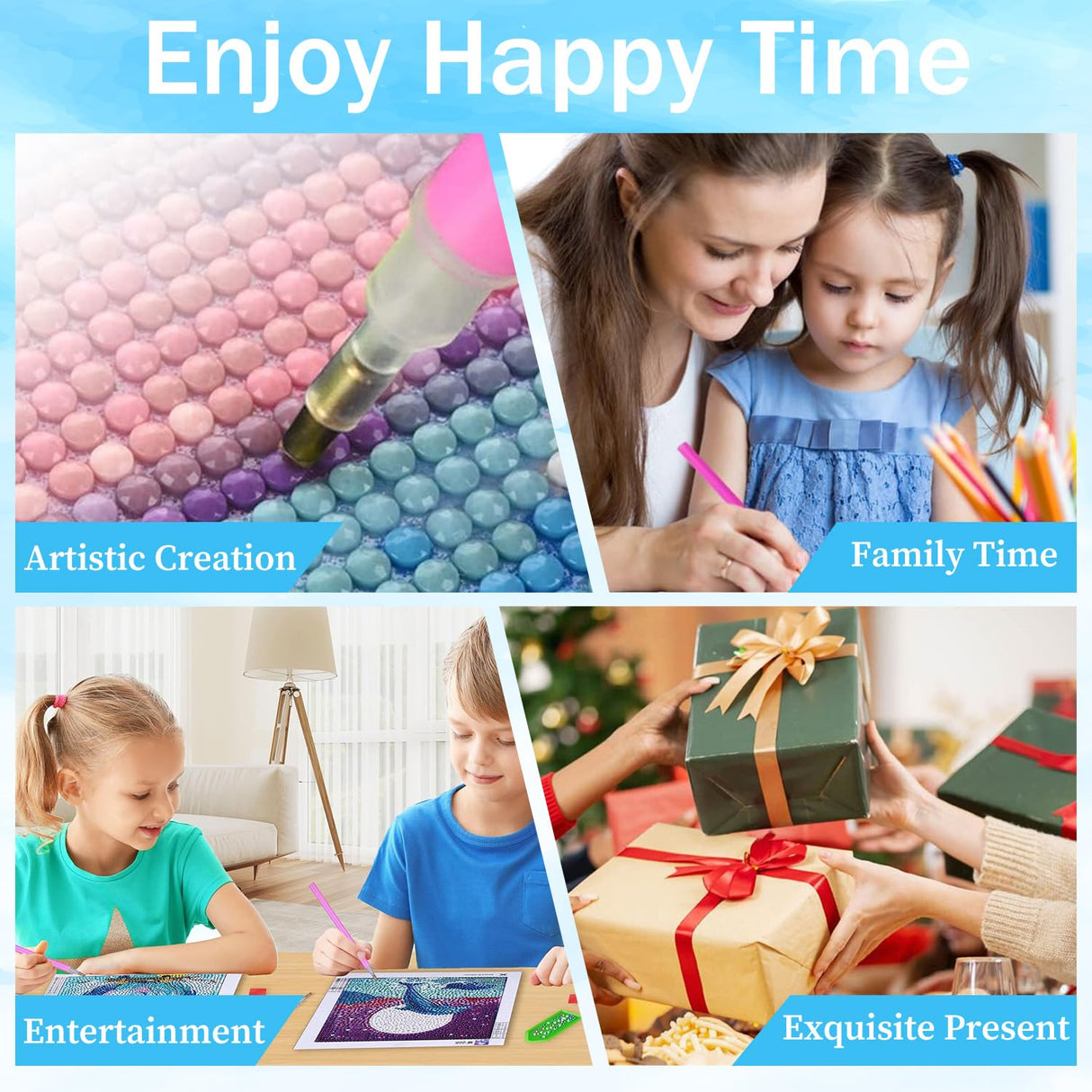 xcemhil Diamond Painting Kits for Adults Wolf, Animal Diamond Art for Beginners, Wolf Gem Painting Kits, DIY Animals for Gifts and Home Wall Decor 14x14 inch xcemhil