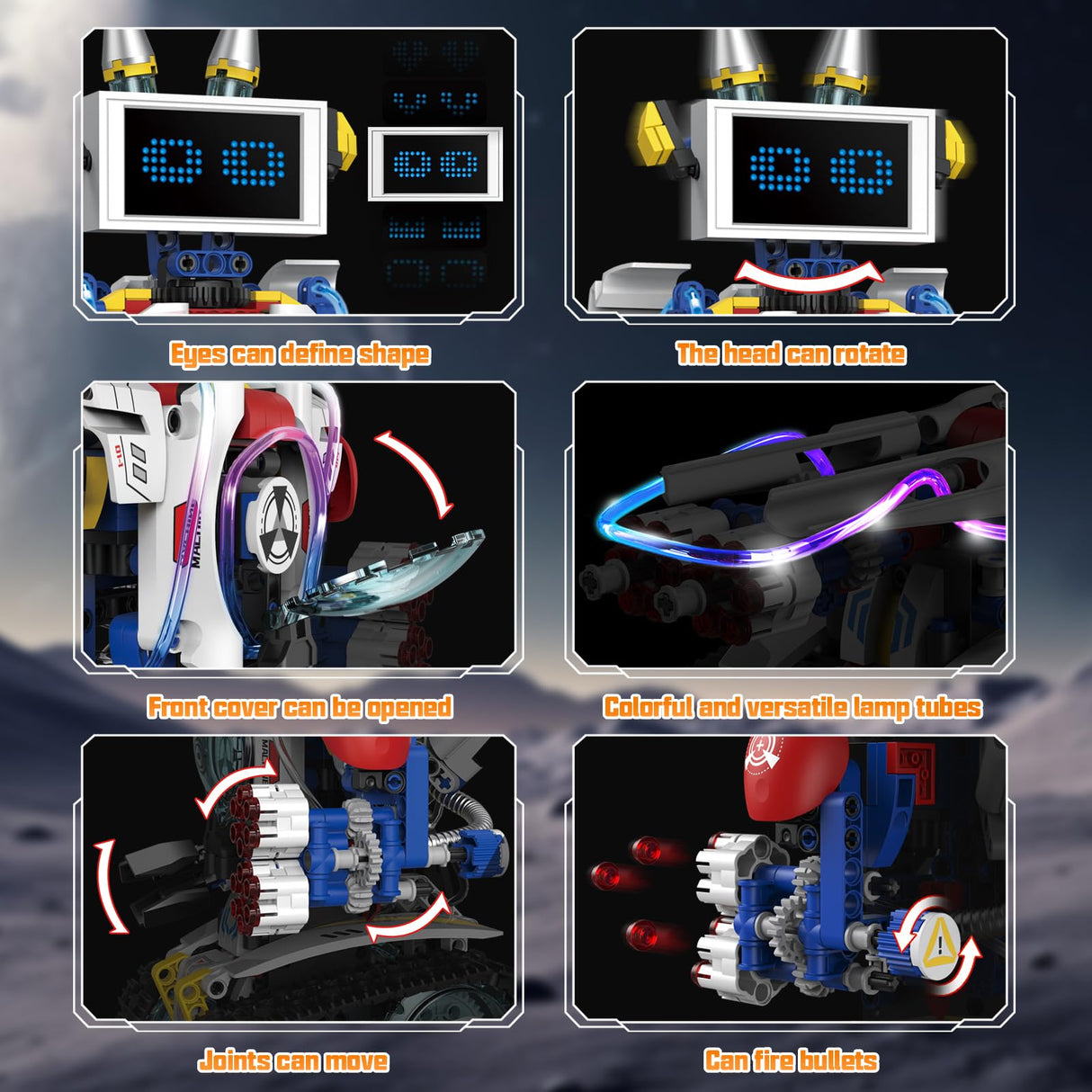 VOPOGLNE 5 in 1 STEM Robot Building Kit, APP & Remote Control Screen Building Toys, Eye Coding Robots Rechargeable, 620Pcs DIY Super Warriors for Kids Learning, Boys Girls Birthday Gifts VOPOGLNE