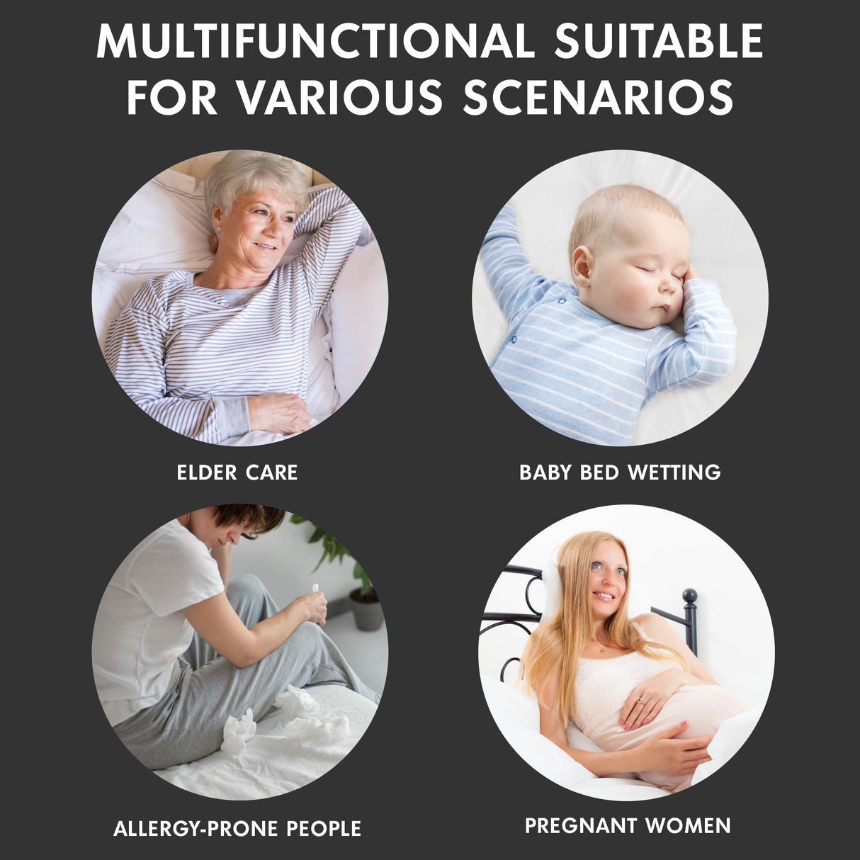 Queen Size Mattress Encasement Deep Pocket, Dustmite Protector, Cover 15-18 Inch, 3M Scotchgard Degrees of Comfort