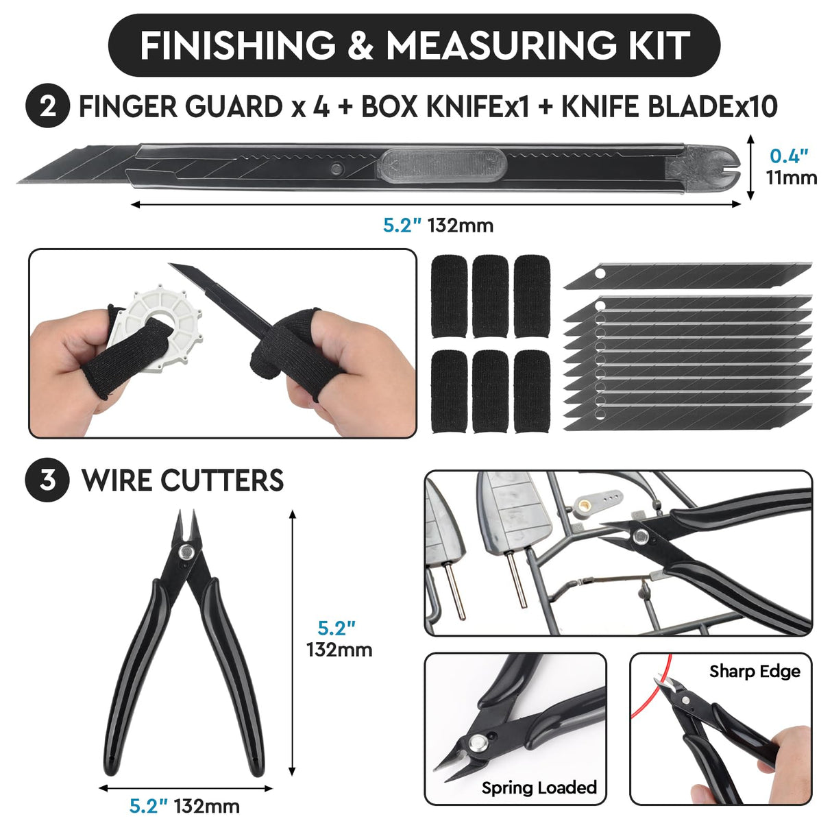 3D Printer Tools Kit Essential, 3D Printing Tools Kit, 3D Printer Accessories with 50Pcs (Deburring Tool, Wire Cutter, Drill, Scraper..) for Remove, Smoothing, Finishing, Deburring, Craving, Drilling KuanStore