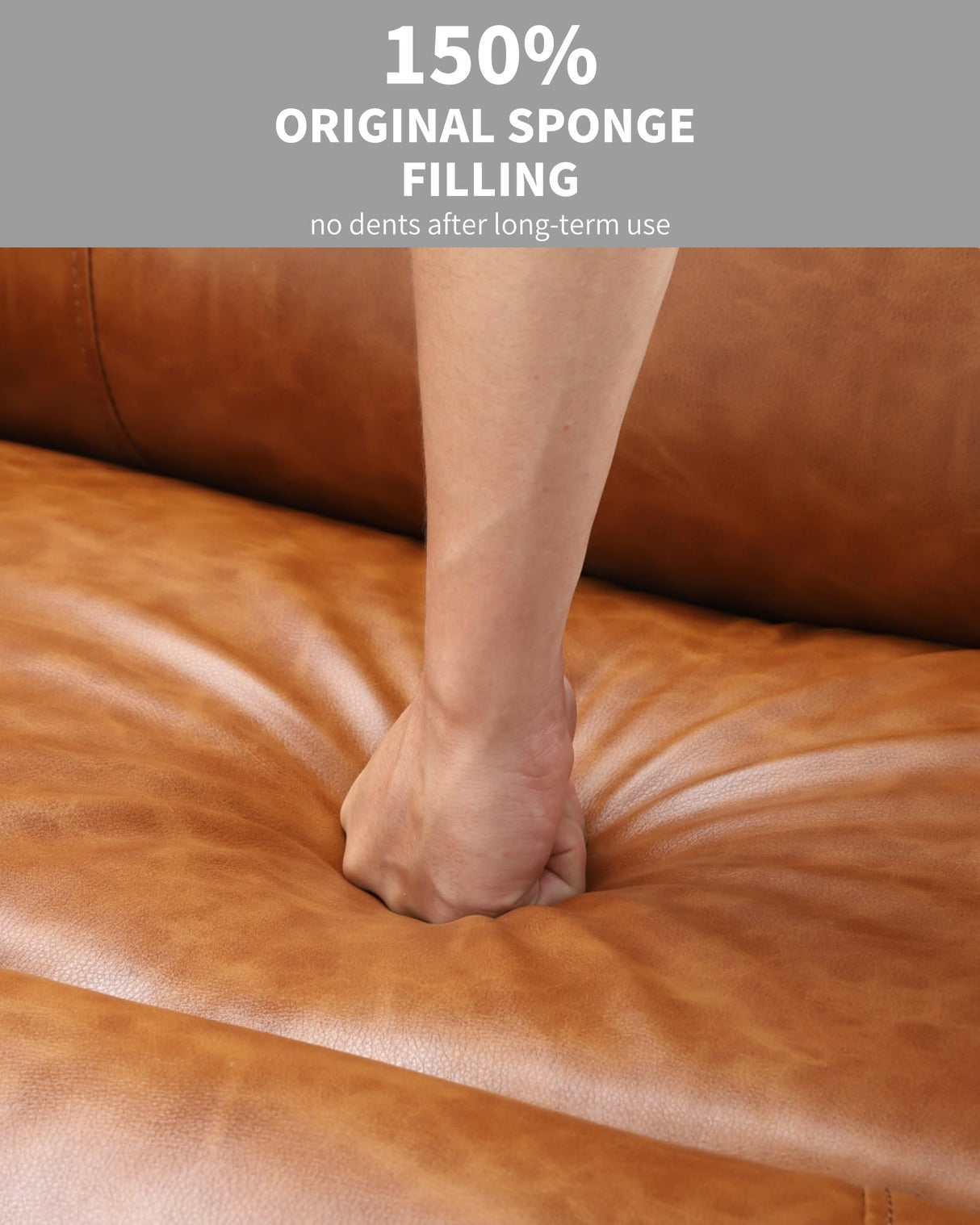 Manual Recliner Chair, Oversized PU Leather Reclining Sofa Chair, Modern Comfy Armchair for Bedroom or Living Room, Leather Recliner Chair for Adults, Stylish Sofa & Relaxing Recliners (Brown) GarveeLife