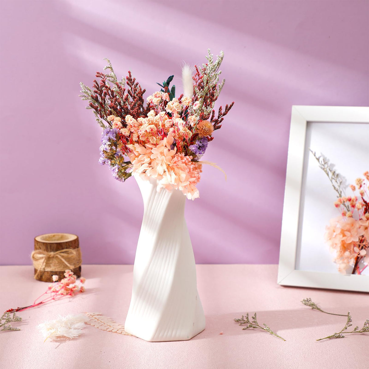 Real Dried Flowers, Natural Dry Flowers Mixed Natural Pressed Flowers Flores Secas Dried Florals for Crafts,Resin,Candle Making (Multicolor 2) auroray