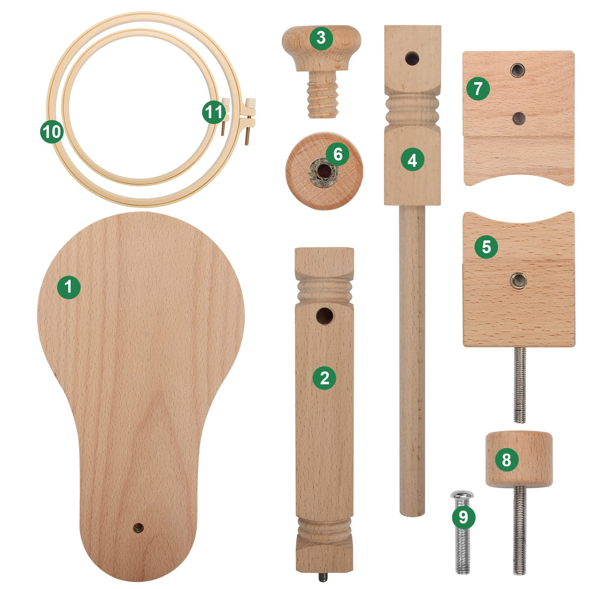 Rotated Adjustable Embroidery Frame Stand, Pletpet Embroidery Hoop Stand Desk Clamp with 2Pcs Embroidery Hoop 7.9 in+6.5 in - for Arts Crafts Sewing Needlework Embroidery Supplies Pletpet