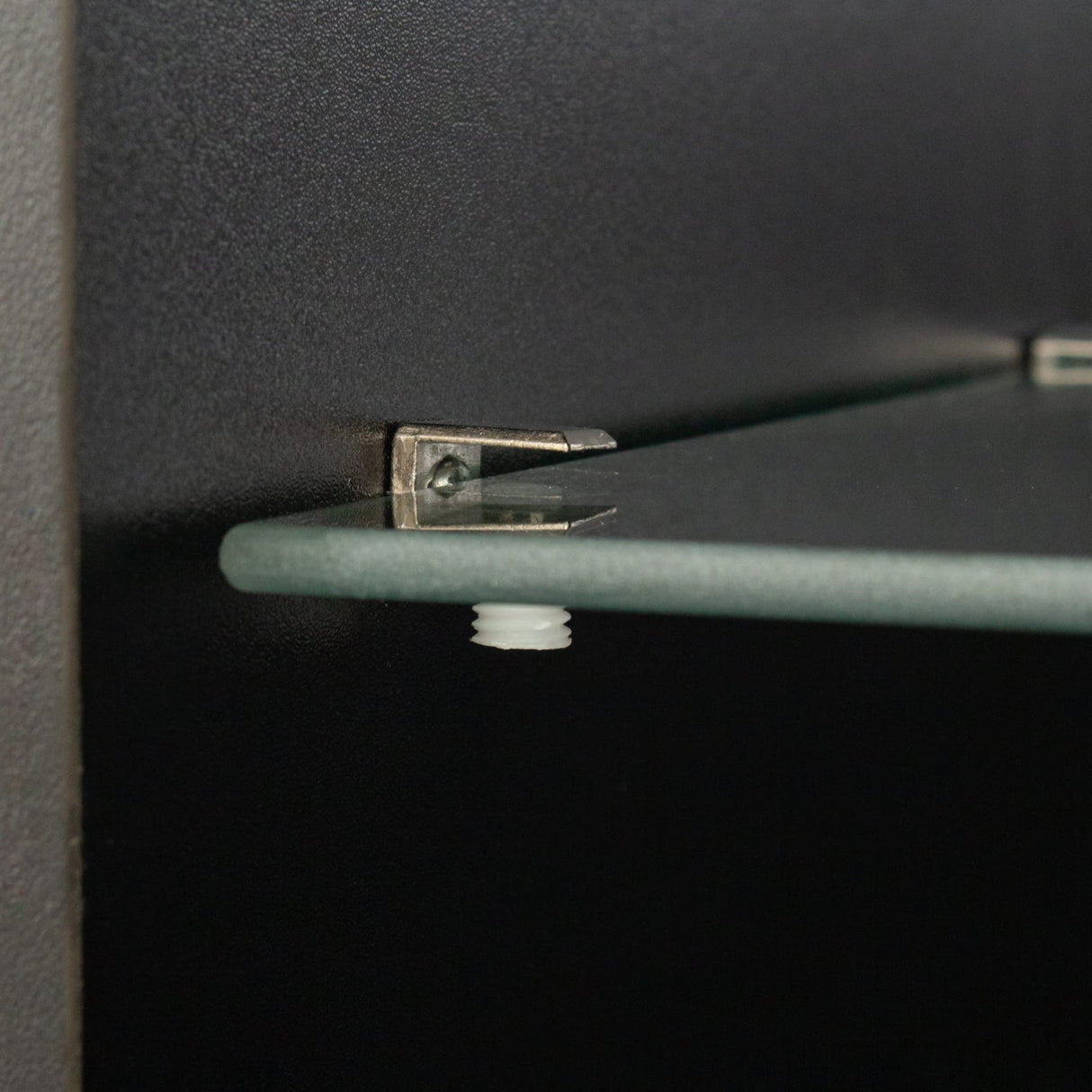 Modern Display Cabinet with Lights, 67" LED Storage Cabinet with Doors and Adjustable Glass Shelves, 4 Tier High Glossy Tall Black Bookcase with Storage, Kitchen Pantry Storage Cabinet (Black) Henf