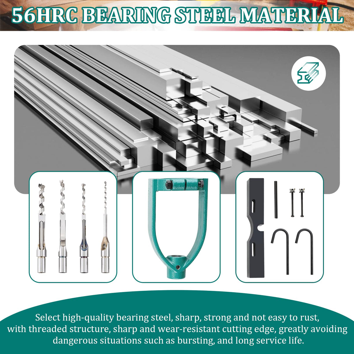 YUCHENGTECH Bench Drill Locator Set Woodworking Bench Mortiser Square Hole Chisel Drilling Machine Mortising Bench Drill Tool for Mortising Chisels YUCHENGTECH