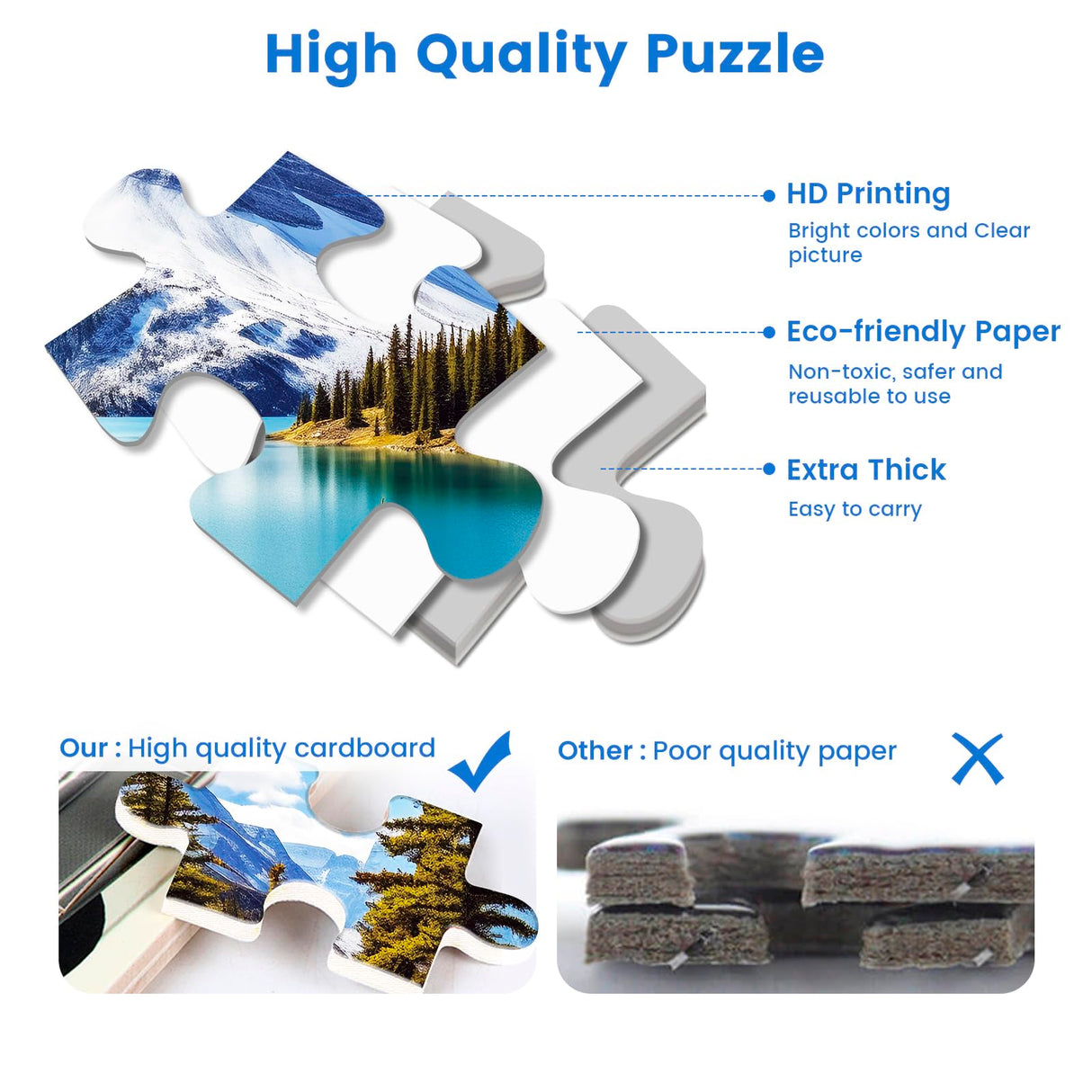 2 Pack Puzzles for Adults 1000 Pieces-Hawaii Beach & Moraine Lake Difficult Jigsaw Puzzles for Adults,Hard Jigsaw Puzzle Decorations DIY Leisure Game Toy Suitable Family Friends(27.5x20 inches) mjyphdm