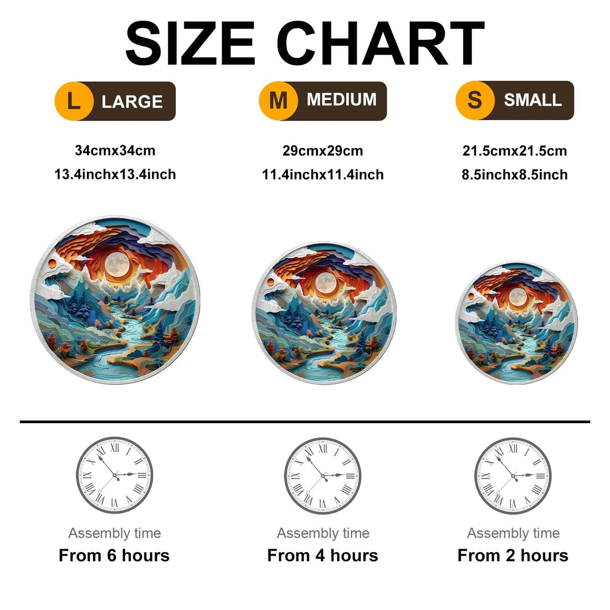 Wooden Puzzles for Adults, Wooden Cave Puzzles, Flat Puzzles with 3D Visual Effect When Completed, Christmas Birthday Gifts for Puzzle Lover, Wood Adult Puzzles (L-13.4 * 13.4in 300pcs) NABYSHOP