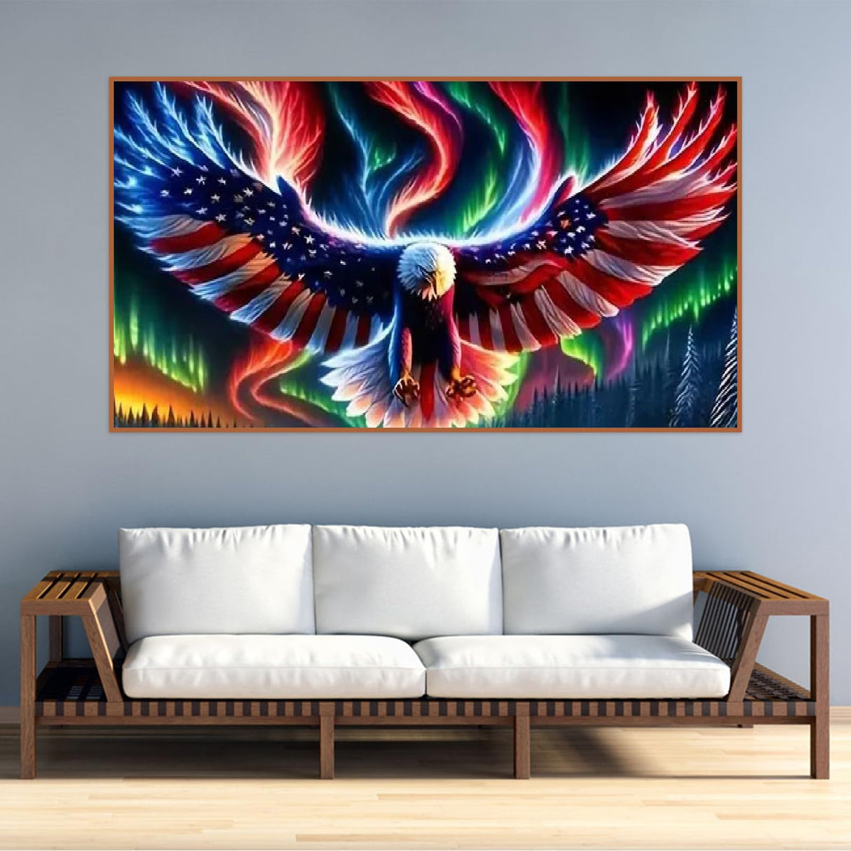 BOHADIY 5D Eagle Diamond Painting for Adults - Large Size Amercia Eagle Diamond Painting Kits, DIY Full Drill Diamond Art Kits for Adults, Gem Painting Kit Animal for Home Wall Decor 27.5 X 15.7 Inch BOHADIY