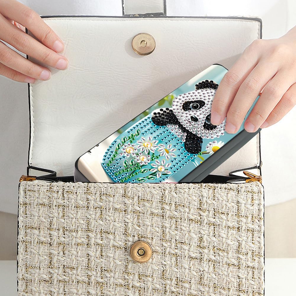 Diamond Art Painting Eye Glass Case, DIY Panda Diamond Art Glasses Storage Box Sunglass Case for Adults Handmade for Art Craft Gift Travel Sunglass Eyeglasses WoodArtSupply