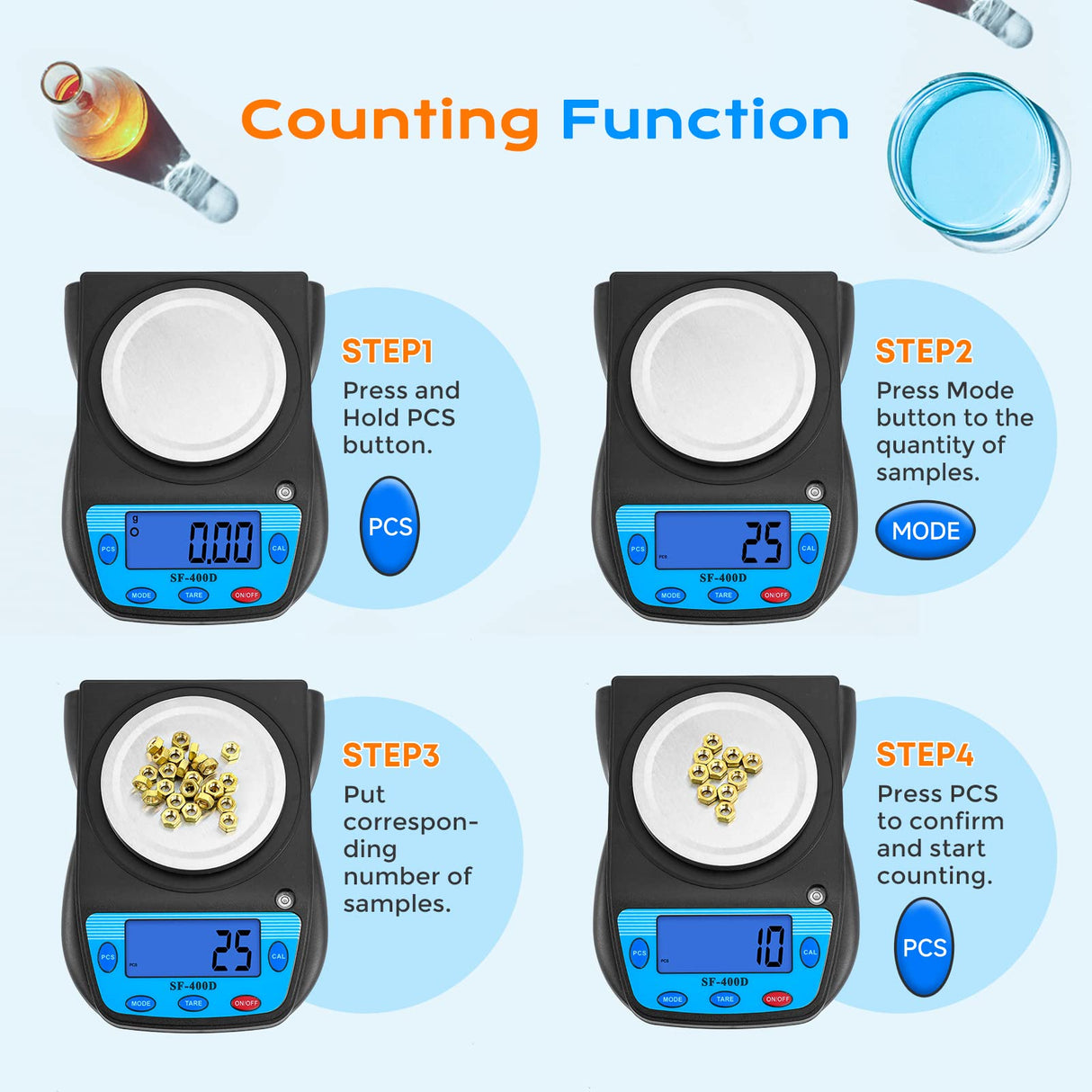 Bonvoisin Digital Lab Scale 600g x 0.01g Precision Electronic Scale LCD Display Analytical Balance Jewelry Scale Scientific Scale 0.01g Accuracy Bonvoisin