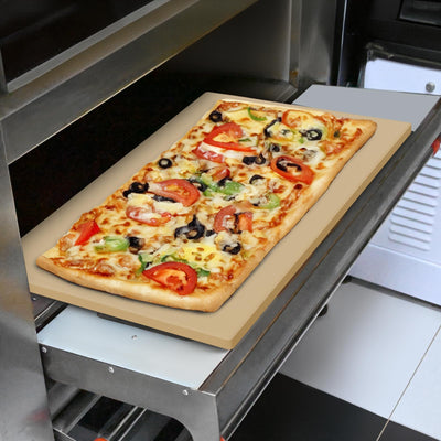 Caprihom Extra Large Pizza Stone 22 Inch, Rectangular Pizza Grilling/Baking Stone 22" x 14", Industrial Commercial Oven Stone, Ideal for Grilling Baking Several Pizzas Bread - Includes Scaper