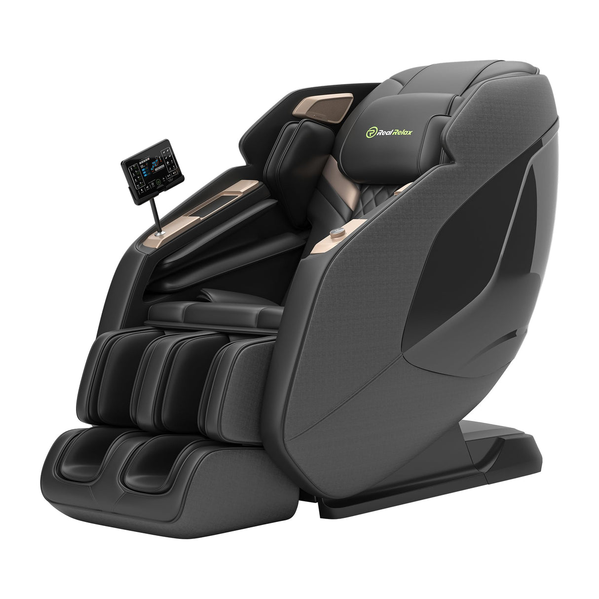 Real Relax 4D Massage Chair Full Body, Zero Gravity Recliner with Negative Ion Purification, Aromatherapy, 20 Auto Modes, Yoga Stretching, Touch Screen, Foot Rollers, Wireless Charger, PS5200 Black Real Relax