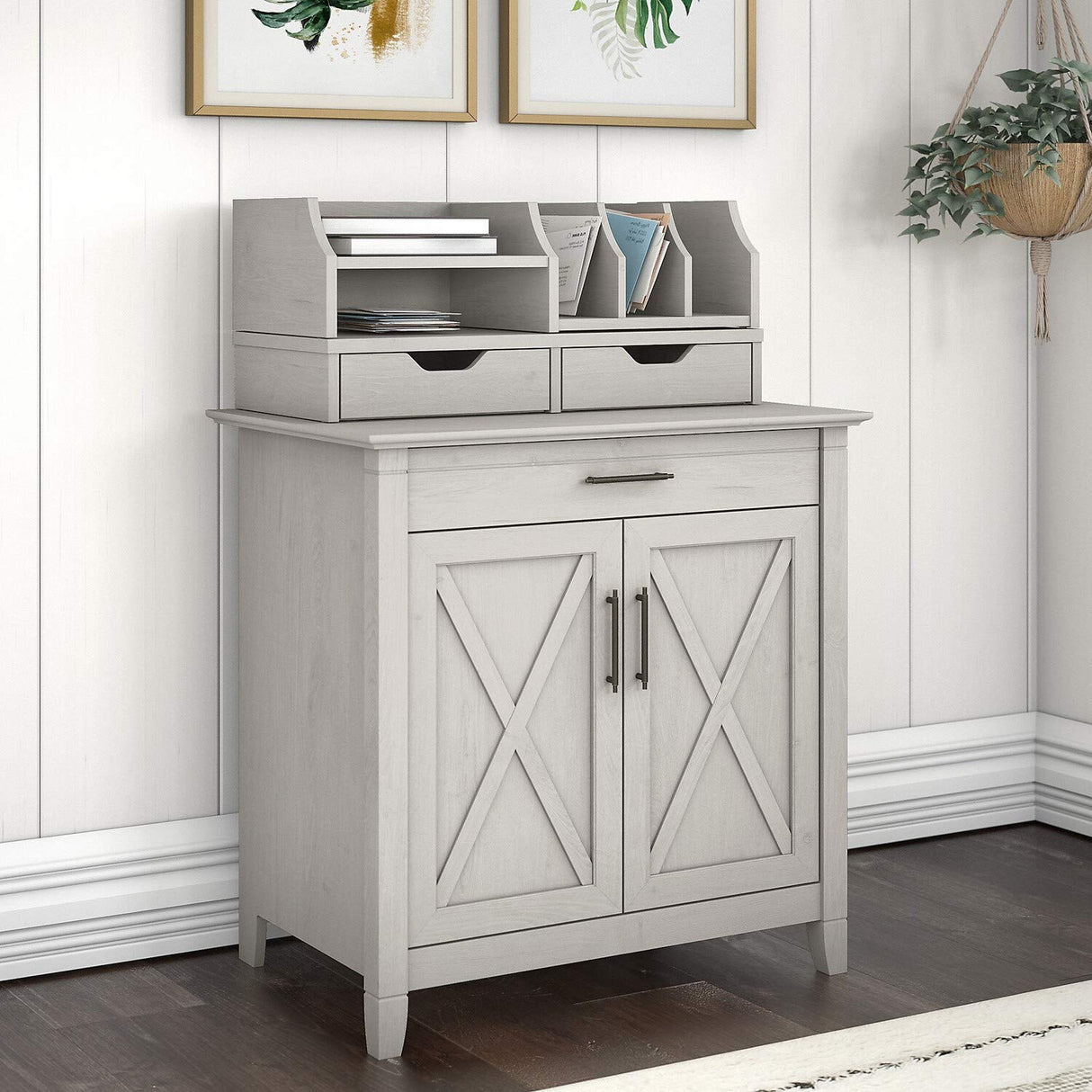 Bush Furniture Salinas 5 Shelf Bookcase in Ash Brown, Tall Bookshelf, Large Book Shelf for Living Room, Home Office, or Entryway Bush Furniture