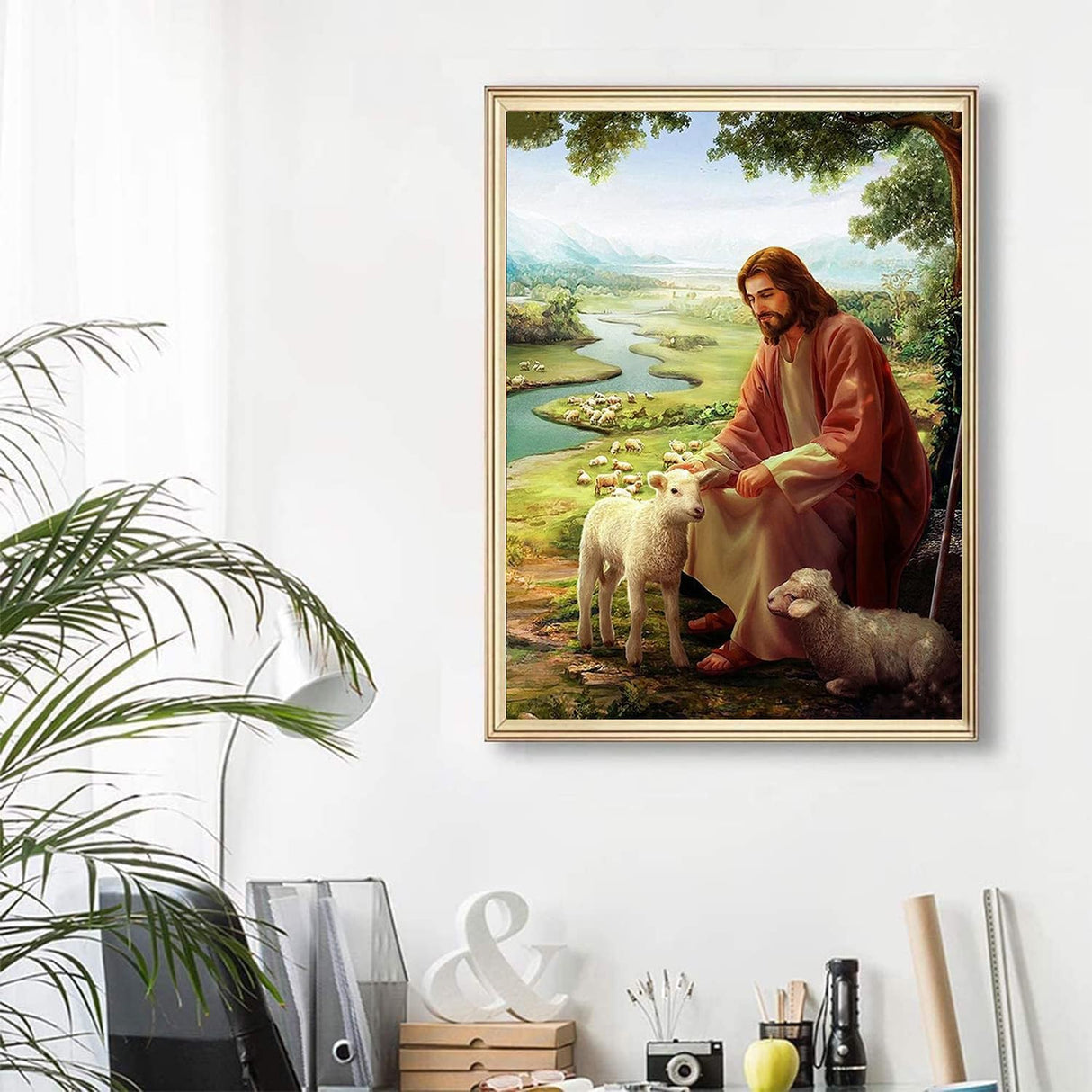 mrpwnle Diamond Painting Kits for Adults-Jesus Diamond Art Kits for Adults Beginners, 5D Diamond Painting Jesus, DIY Full Drill Christ Diamond Painting Gem Art Crafts Kit Home Decor 12x16in mrpwnle