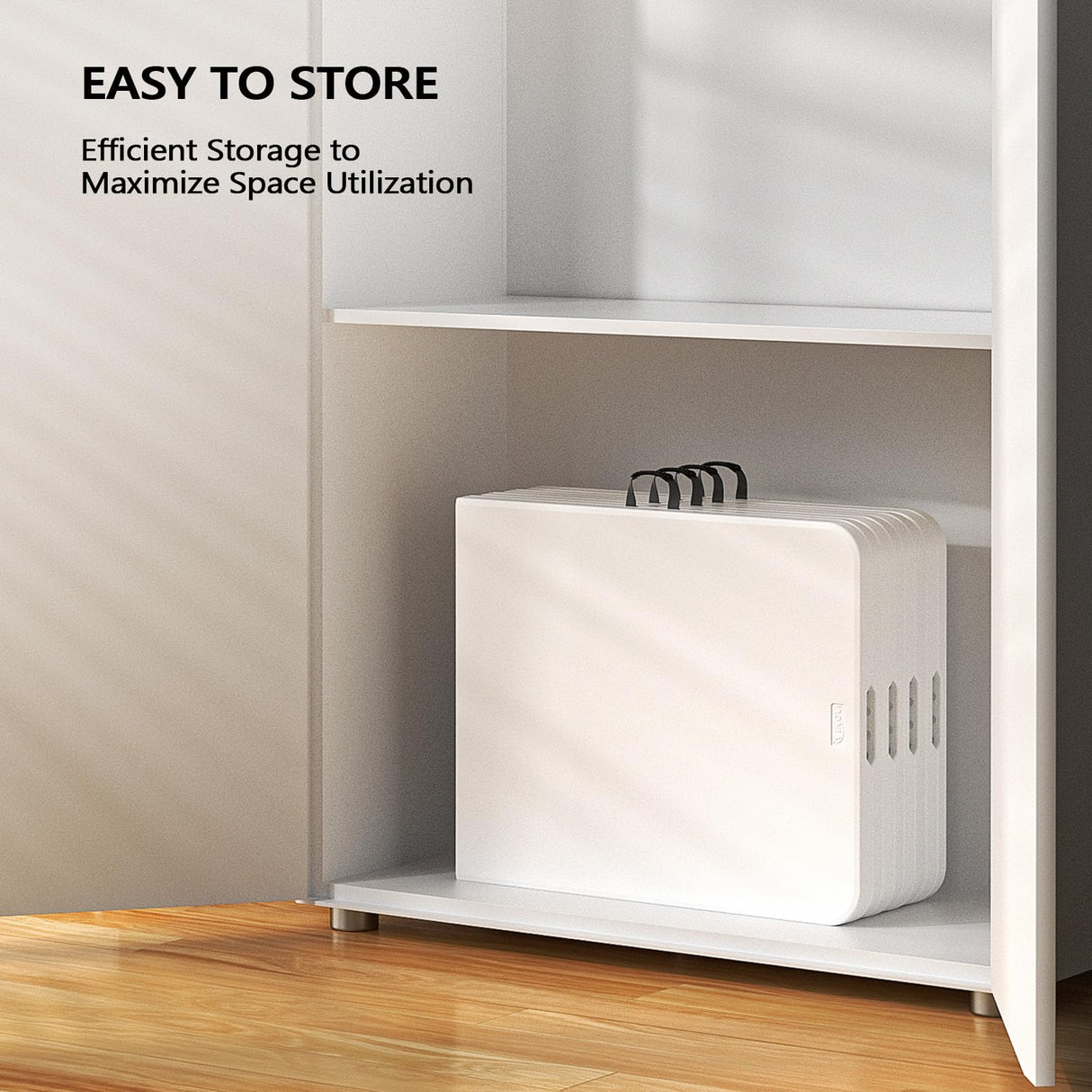 VINGLI 6 Foot Plastic Folding Table Portable Long Table for Indoor Outdoor Use Rectangular with Carrying Handle, Smooth HDPE Tabletop, White VINGLI