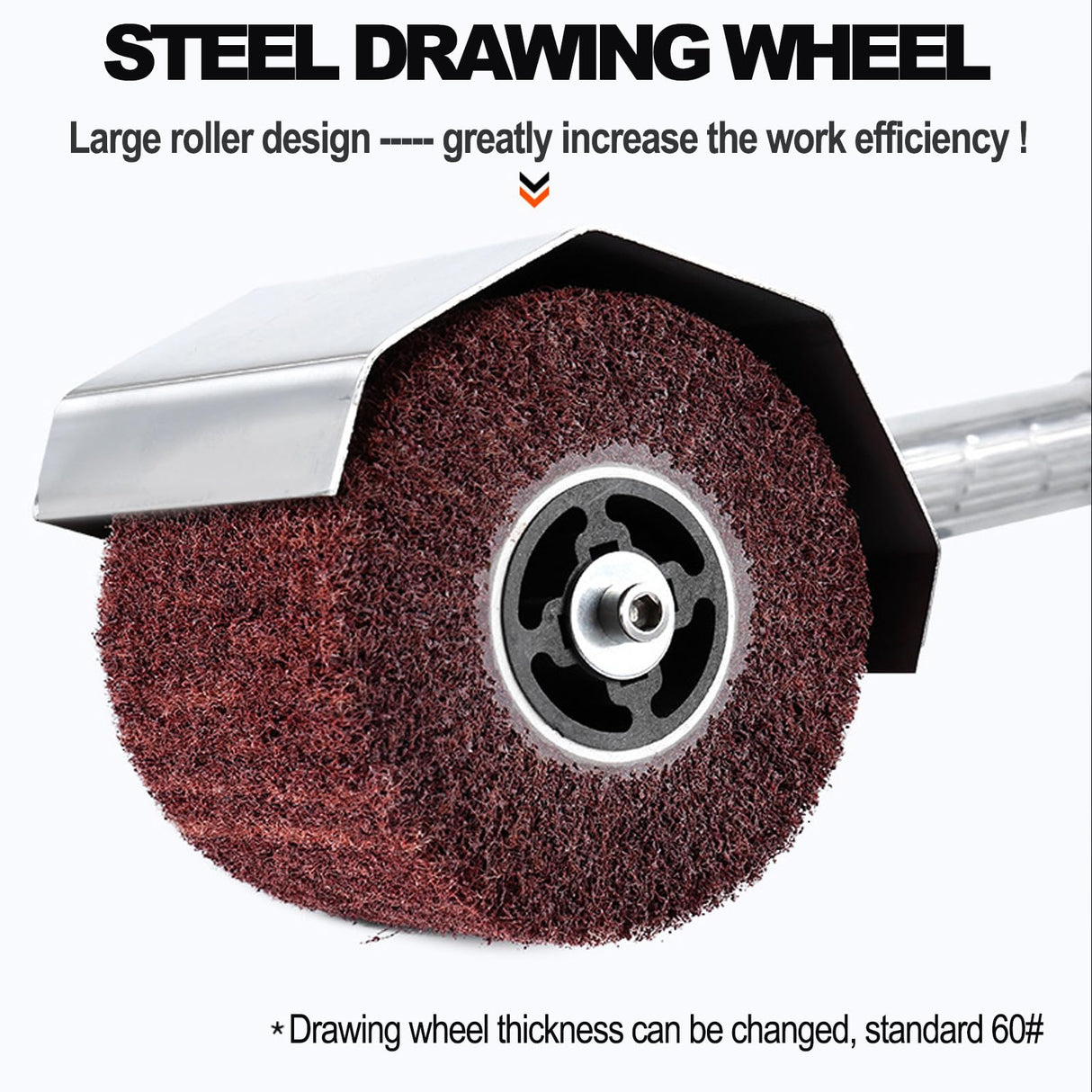 Burnishing Polishing Machine,Pneumatic Surface Conditioning Tool,Handheld Wheel Polisher Sander Wire Drawing Machine for Stainless Steel Metal Wood Polishing,2500RMP YPCOO