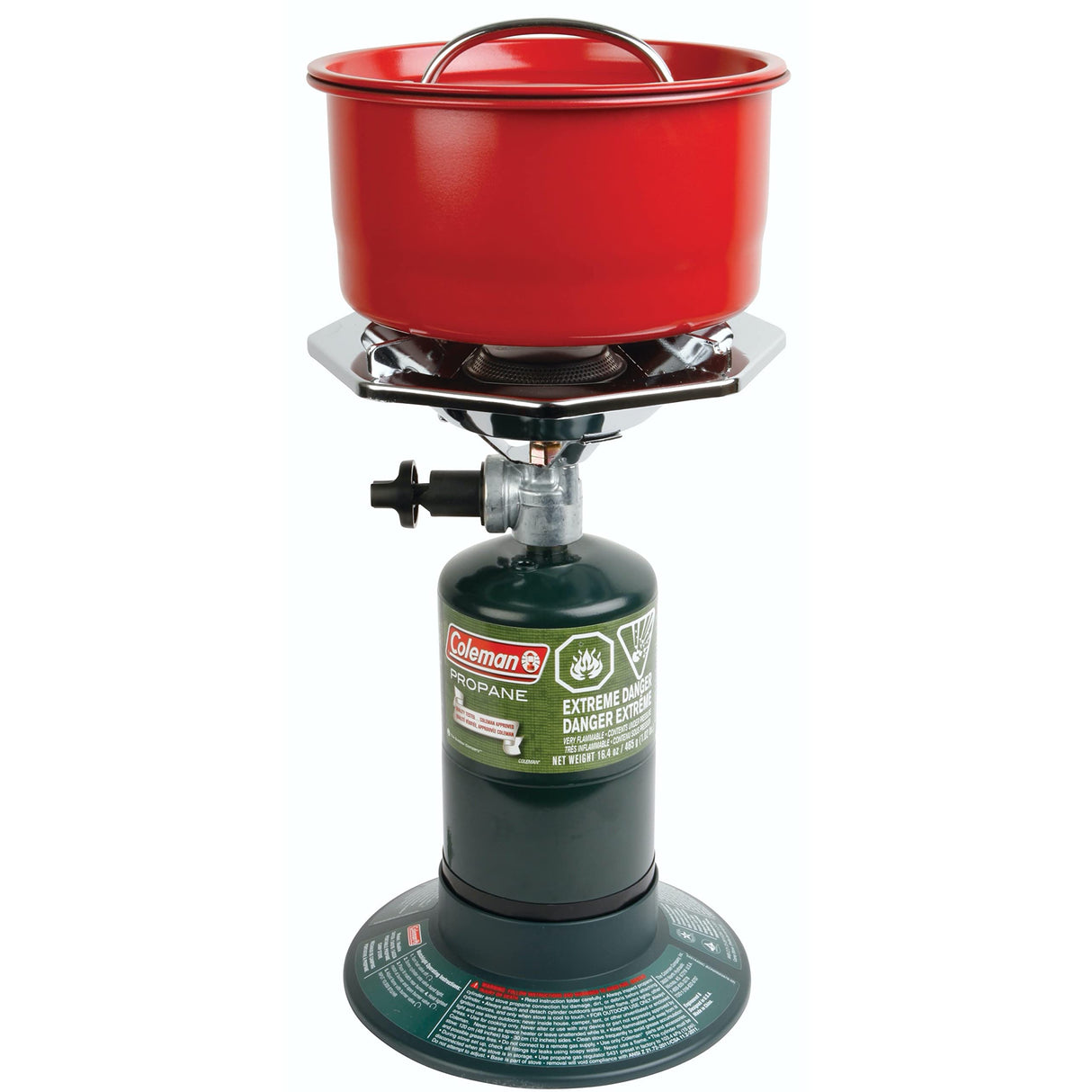 Coleman Bottletop Propane Camping Stove, Portable 1-Burner Adjustable Stove with Wind Baffles, Pressure Regulator, and 10,000 BTUs of Power; Ideal for Camping, Hiking, Backpacking, & More Coleman