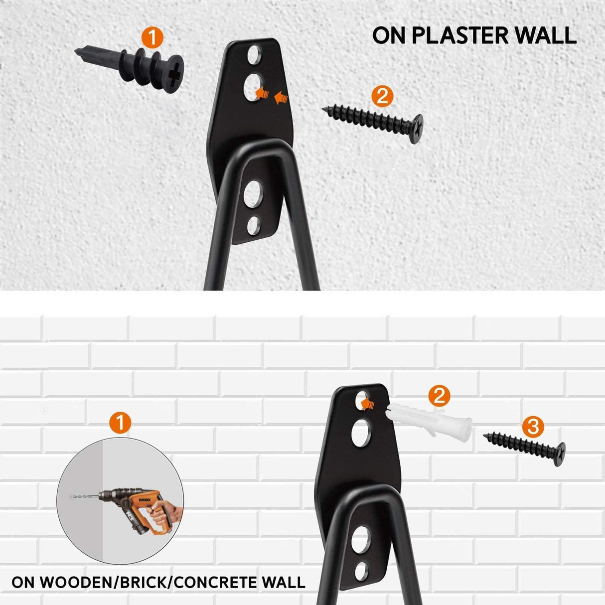 SMARTOLOGY Garage Hooks, 12 Pack Wall Mount Storage Holders with 2 Extension Cord Storage Straps, Heavy Duty for Utility Organizer, Garden Lawn Tools, Ladders Hanger, Bike SMARTOLOGY