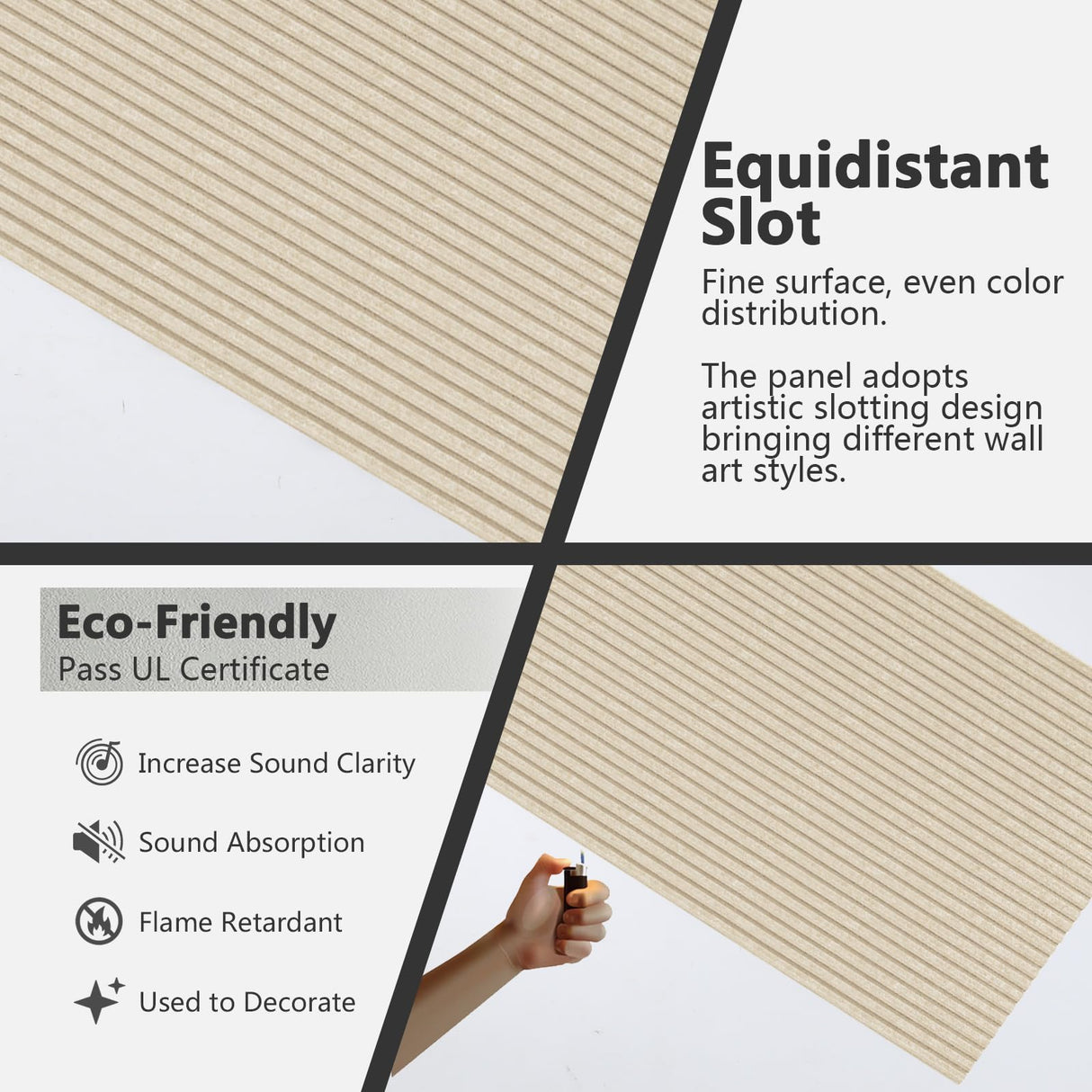 5 Pack Acoustic Panels,47.2x23.6x0.4 inch Acoustical Wall Panels,Large Soundproof Panels,Self-Adhesive Sound proof panels for walls,Acoustic Treatment for Recording Studio&Office Vertical,Camel EVENRISING