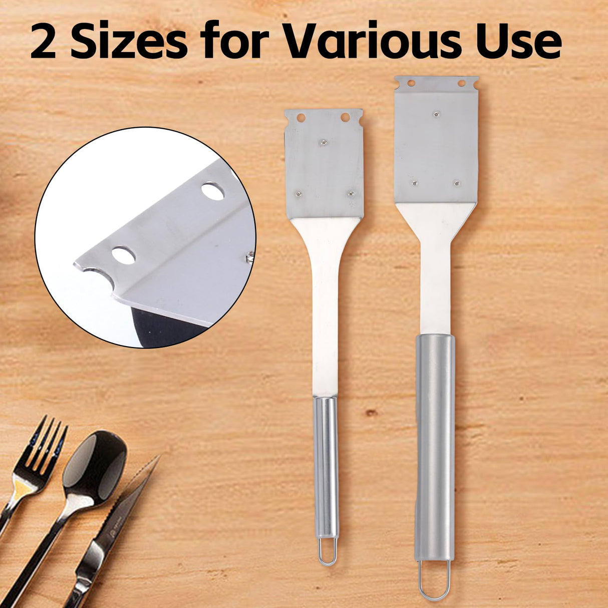 2 Pack Grill Brush and Scraper, 16.5” & 14” Wire BBQ Grill Brush for Outdoor Grill, 304 Stainless Steel Cleaning Brush BBQ Grill Accessories, Safe Grill Cleaner Brush-Ideal Gift for Men/Dad BBQ Brush Edgnb