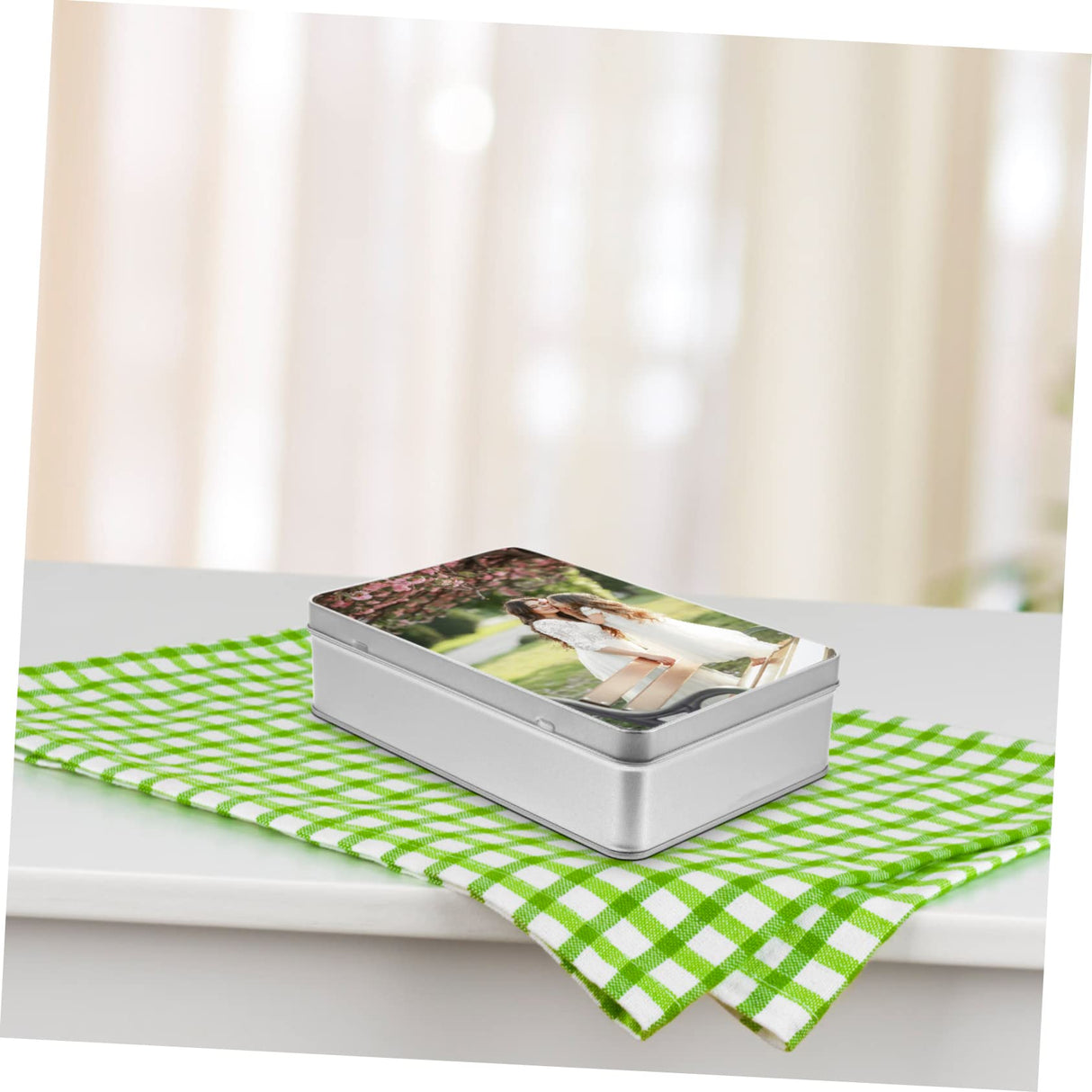 Box Sublimation Candy Tin Box Storage Box with Lid Cake Container Candy Containers Tin Pen Pencil Case Sublimation Metal Box Small Tin Box Tinplate Trinket Box Container SHOWERORO