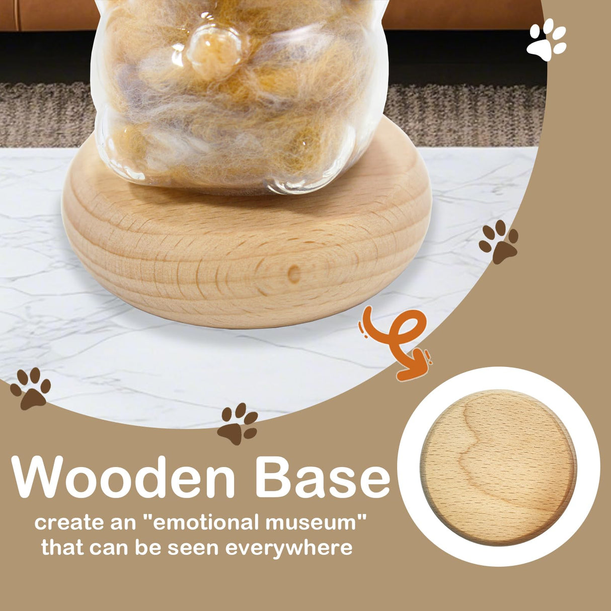 【NEW】Memorial Bottle for Pet Hair with Base, Cat Pet Fur Keepsake, Pet Hair Memorial Keepsake, Pet Memorial Gifts for Cats, Cat Keepsake Fur Holder Cat Whisker Jar Memory Sympathy Gift Vials for Cat SEGIIFO