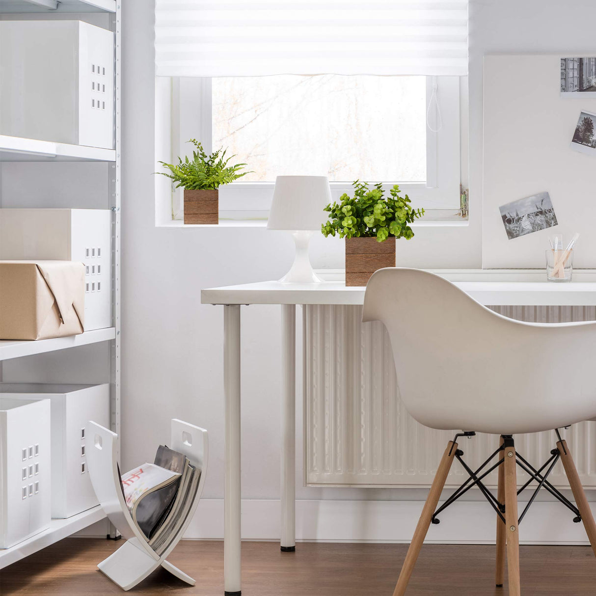 Vlorart Small Fake Plants, 2Pack Mini Potted Artificial Plastic Boxwood Fern Green Decorative Plant in Wooden Potted, Fake Desk Plant for Farmhouse Home Decor Office Bathroom Desk Room Indoor Outdoor Vlorart