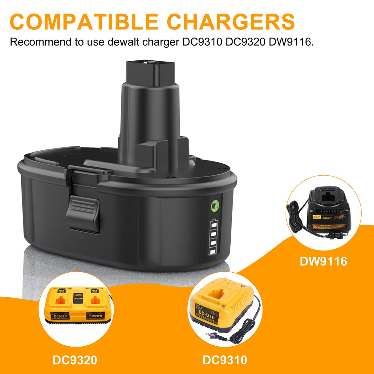 ANTRobut 6500mAh Lithium Battery Replacement for Dewalt 18V XRP Battery DC9096 DC9098 DC9099 DW9096 DW9098 DW9099 ANTRobut