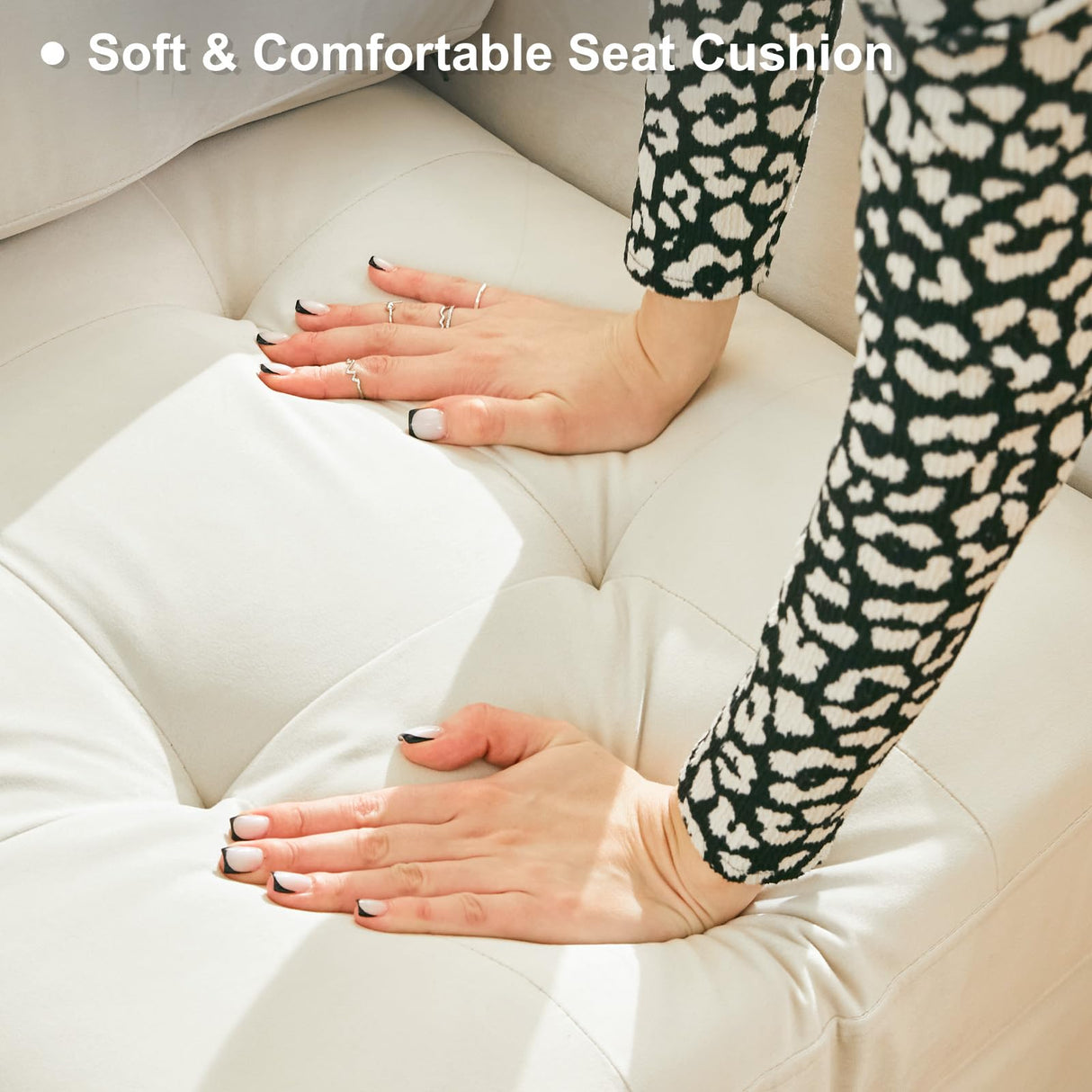 Belffin Modular Sectional Sleeper Sofa with Pull Out Couch Bed Velvet Convertible L Shaped Sectional Couch for Living Room Apartment Beige Belffin