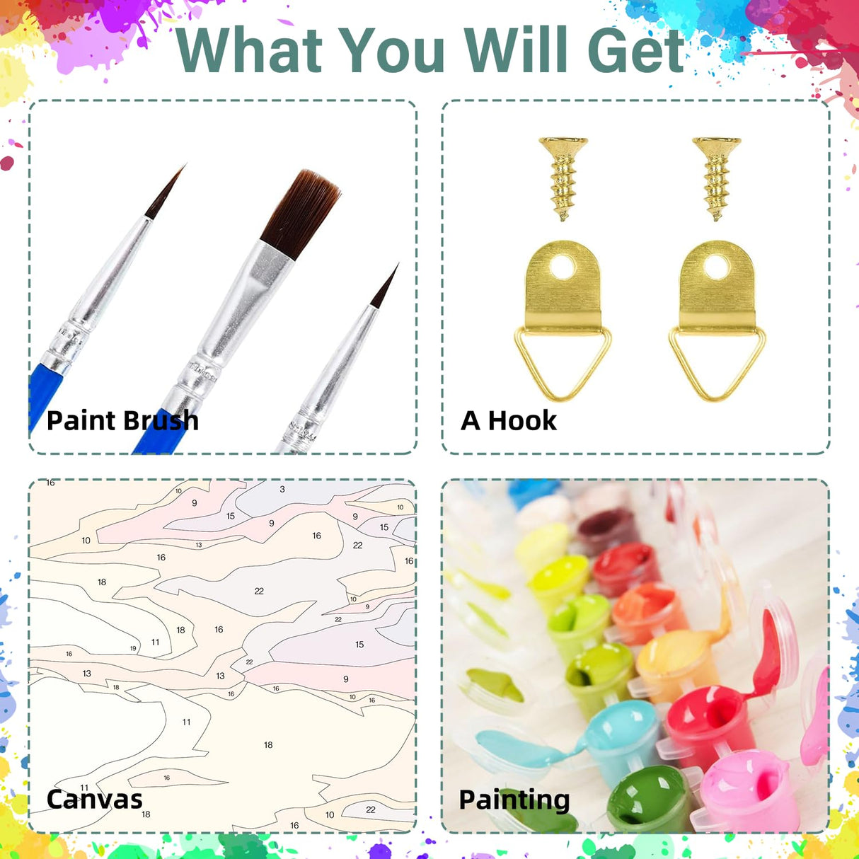 Aestalrcus Landscape Paint by Numbers for Adults - Waterfall Paint by Numbers for Adults with Brushes, Art Crafts Canvas for Home Decoration 16 x 20 Inch Aestalrcus