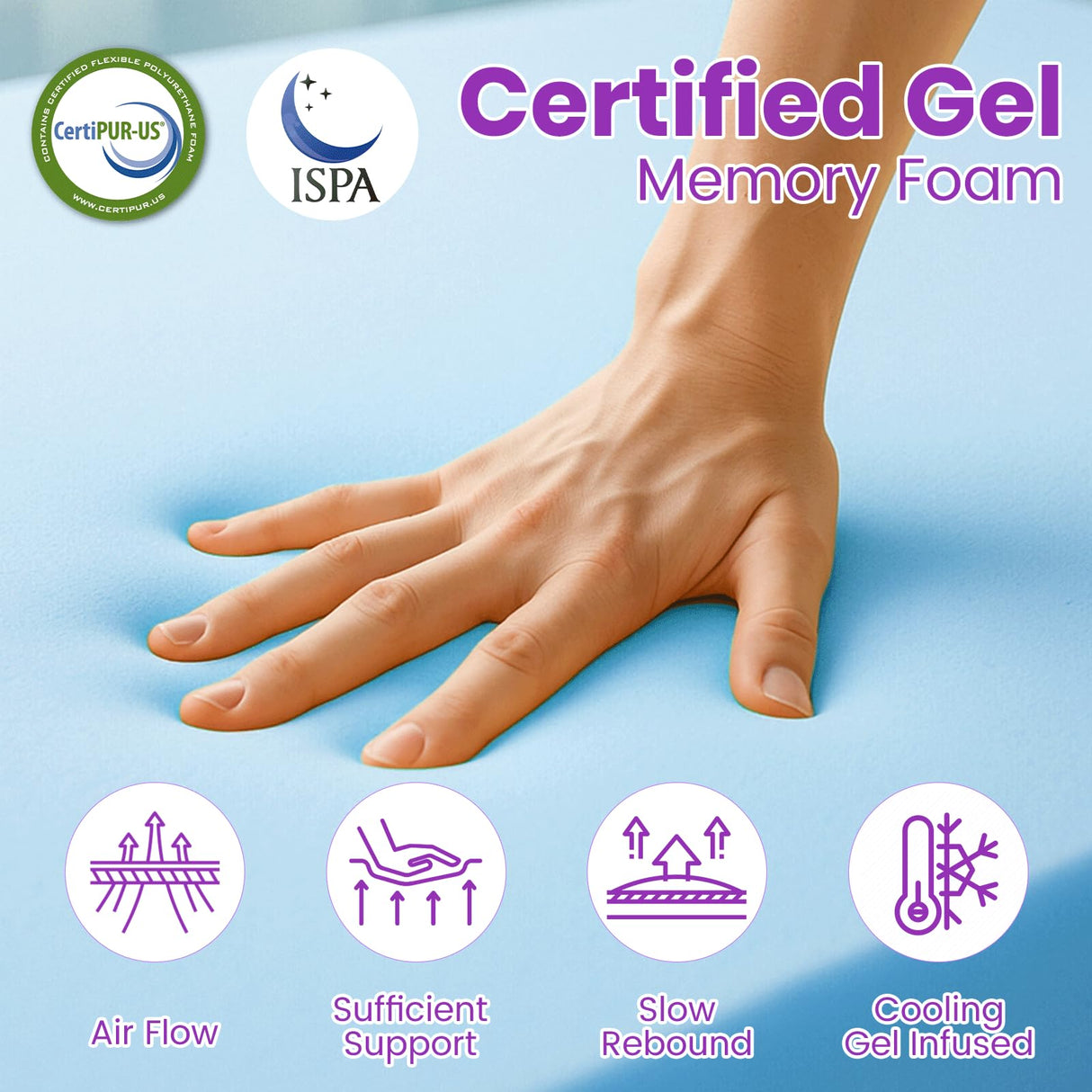 Twin XL Mattress, 12 Inch Gel Memory Foam XL Twin Mattress for Cool Night & Pressure Relief, Removable Washable Cover, Medium Firm & Motion lsolation, Bed in a Box, Made in The USA, CertiPUR-US Pamag pieeoo