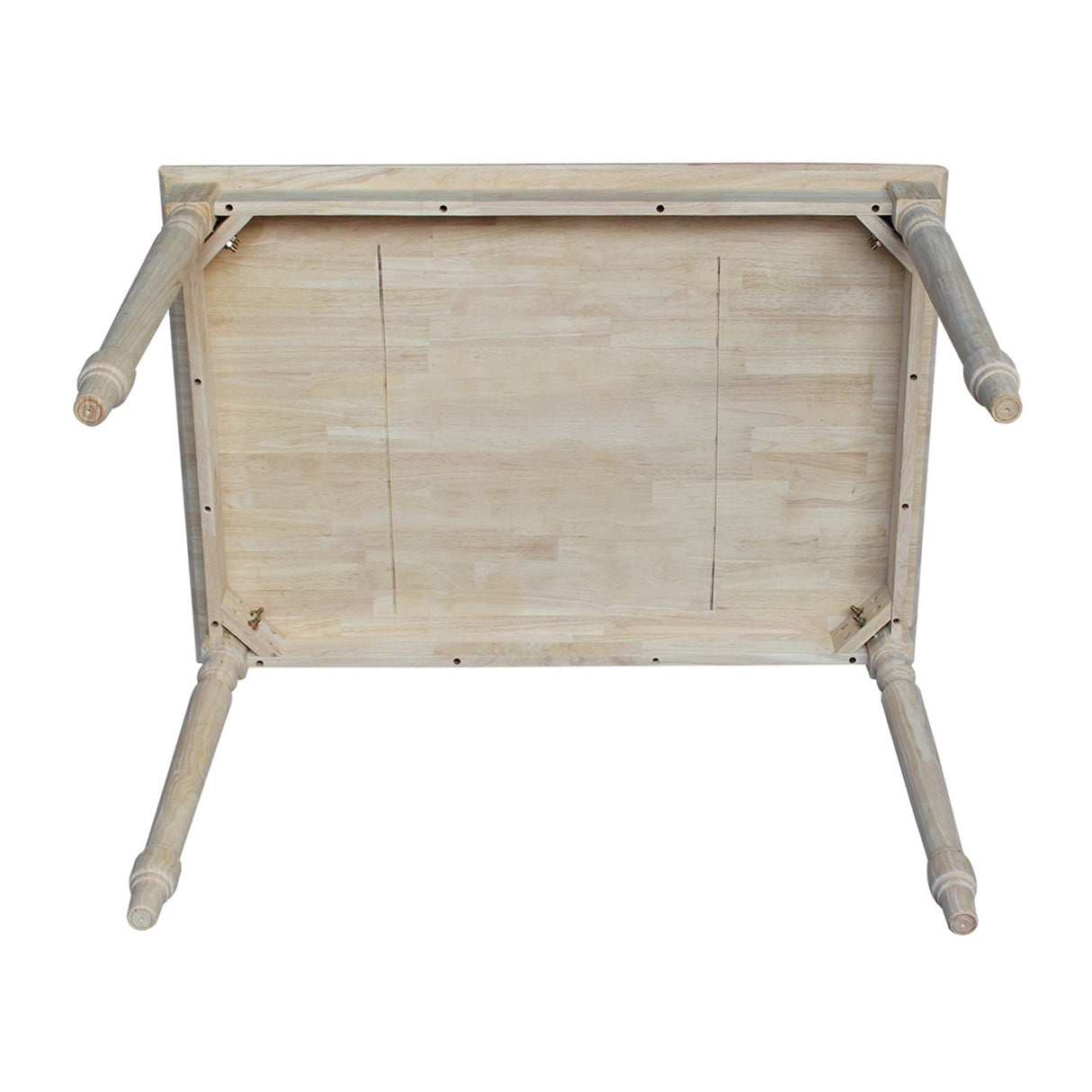 International Concepts Solid Wood Top Table with Turned Legs, Standard Height IC International Concepts