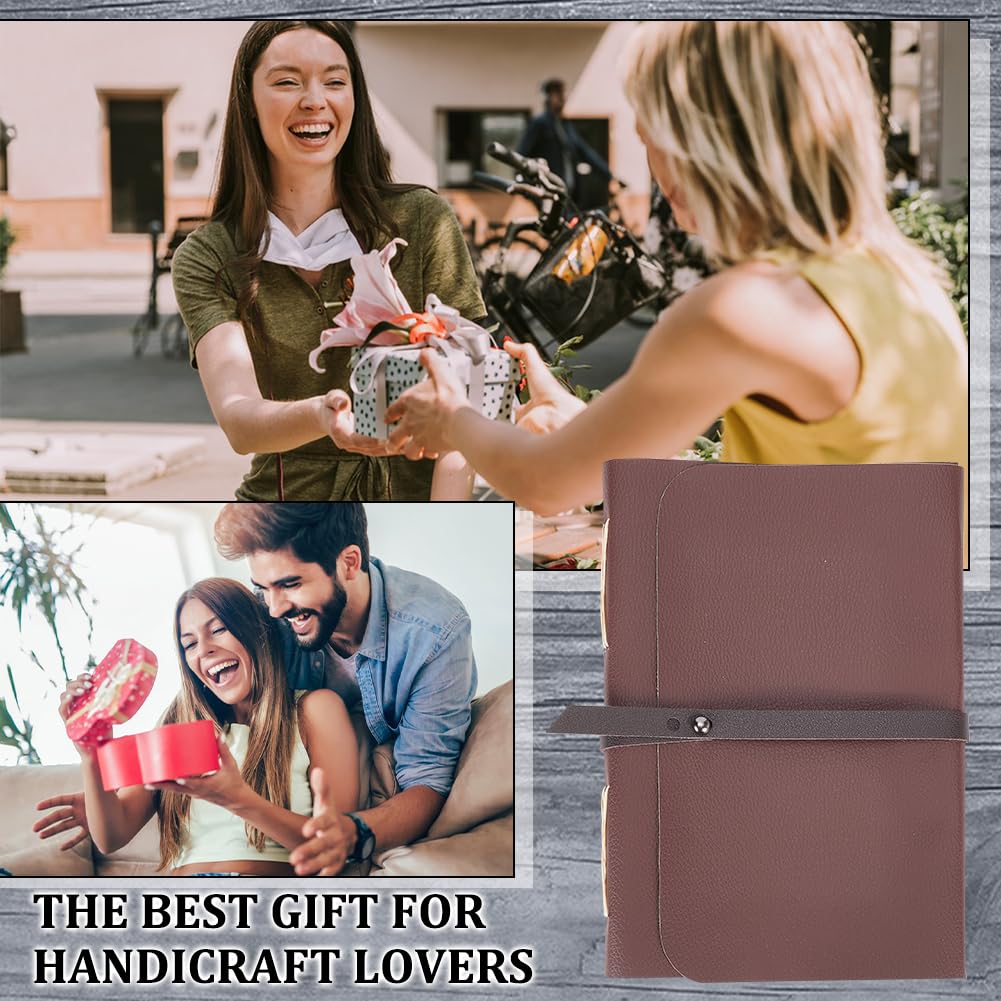 WEBEEDY 89Pcs Bookbinding Kit for Beginners DIY Leather Journal Kit Bookbinding Set A5 Book Making Kit for Adults Complete Bookbinding Supplies Kit with Thread,Sewing Needles,Paper and Other Tools WEBEEDY