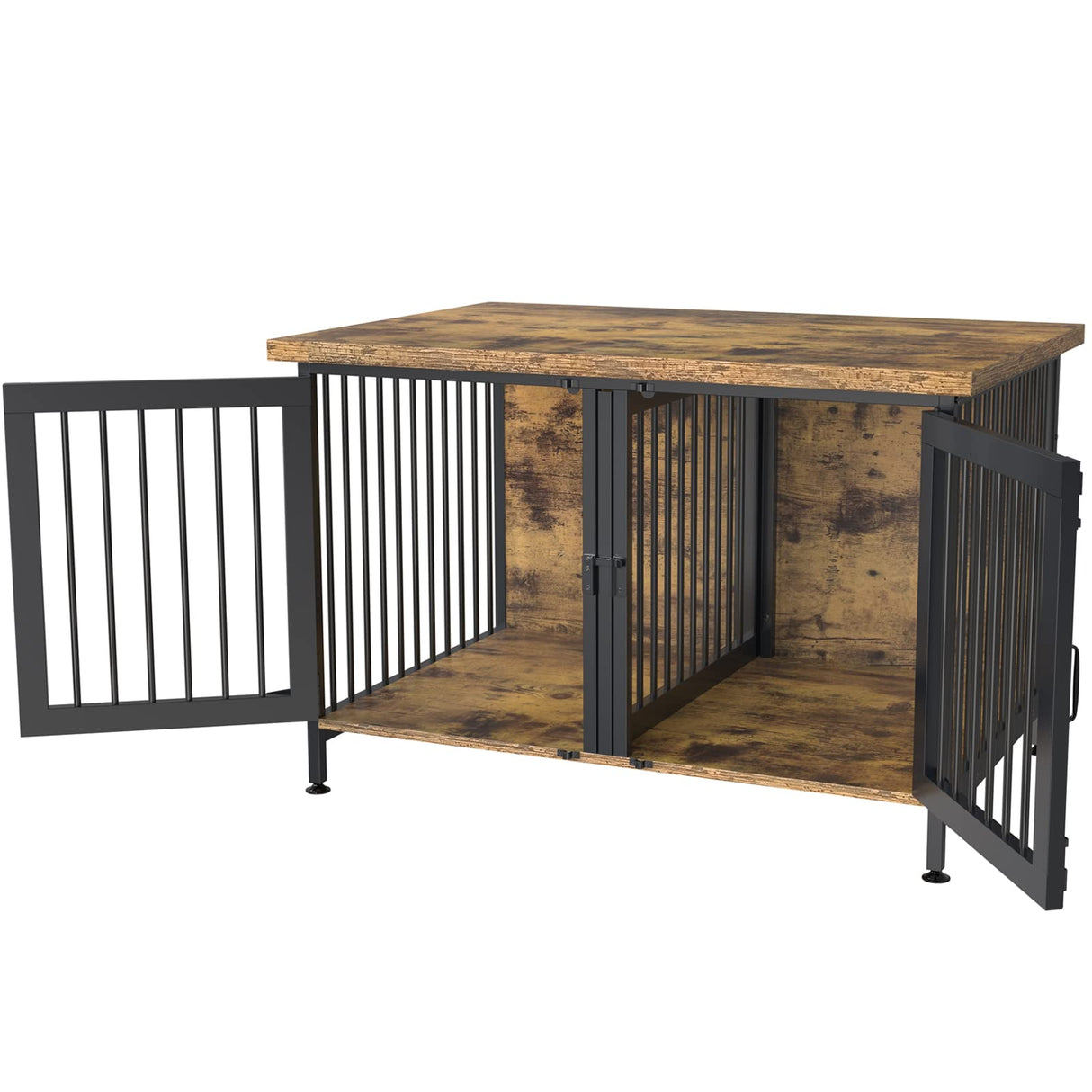 GDLF Double Dog Crate with Divider for 2 Small Dogs or 1 Dog, Furniture Style Kennel Indoor Cage with Removable Panel (Int.dims:36.2”Wx24.5”Dx21”H) GDLF