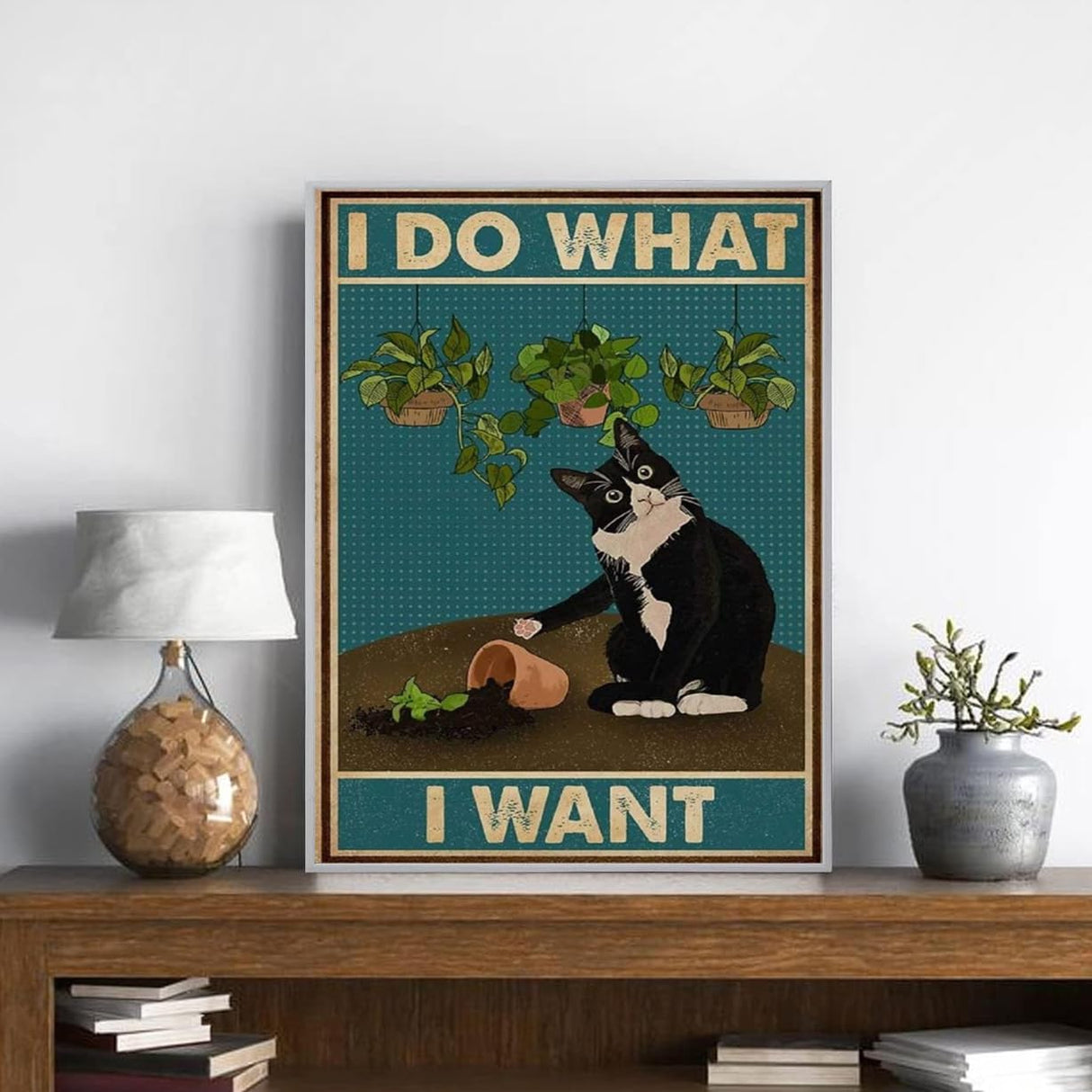 GUYANA DIY 5D Diamond Painting by Number Kits for Adults,Cute Cat Diamond Painting Kits Round Full Drill Diamond Art Kits Picture Arts Craft for Home Wall Art Decor(I Do What i Want) GuyAna