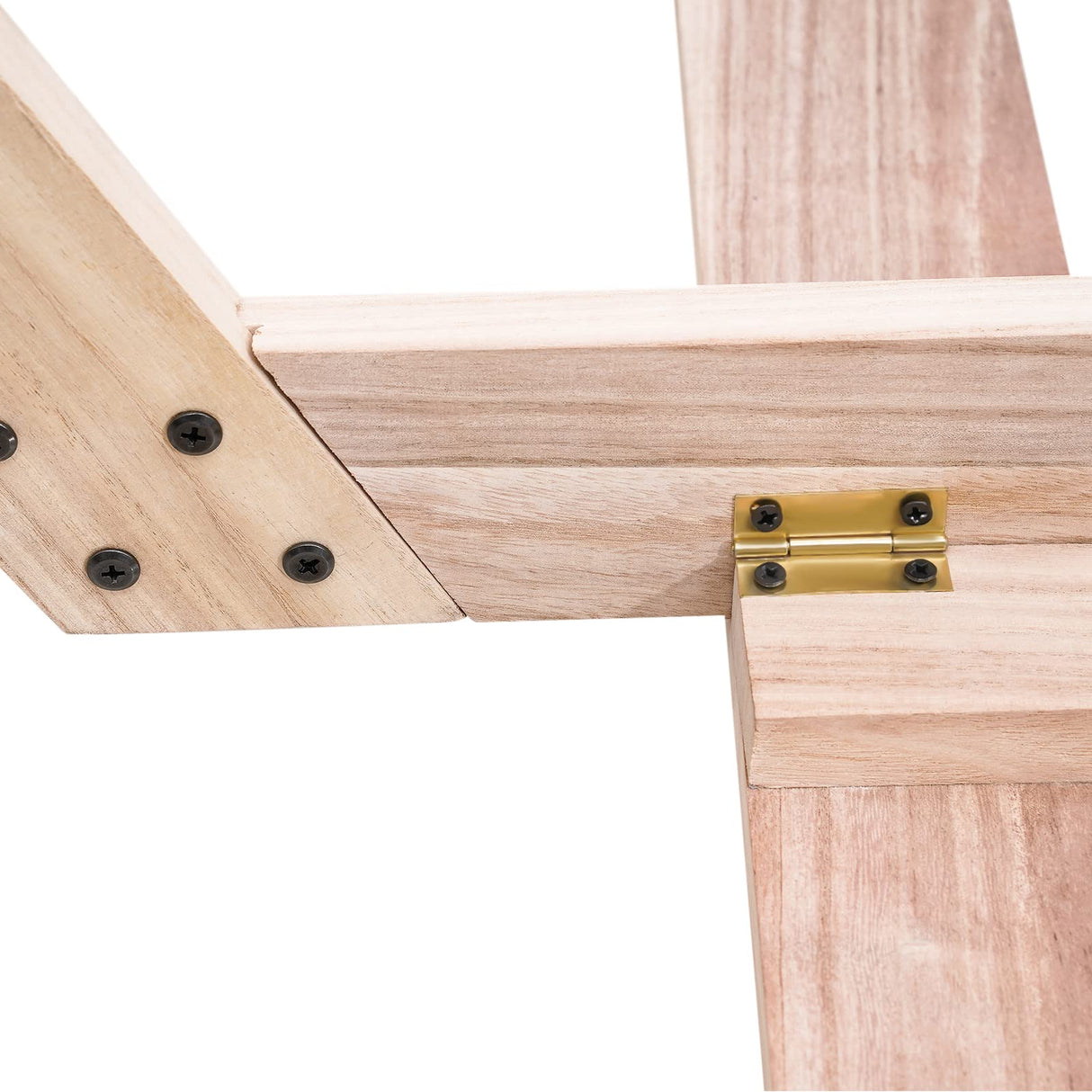 Wooden Wedding Arch for Ceremony, 2.33 * 2.25m/7.6 * 7.4ft Hexagon Backdrop Arch Stand for Wedding Ceremony Gorgeous Wedding Arbor Rustic Arch Decorations for Garden Wedding, Partie Netcoin