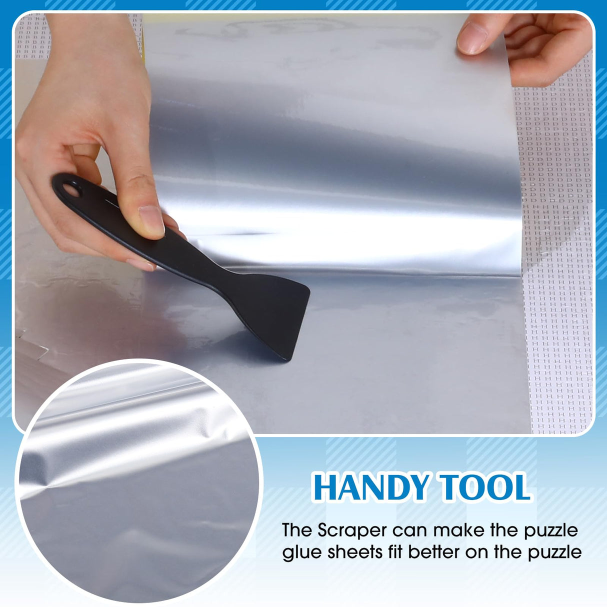 Fullhawl 24 Sheets Puzzle with 1 Pcs Plastic Scraper Puzzle Accessories Preserve 4 x 1000 Jigsaw Puzzles Fullhawl