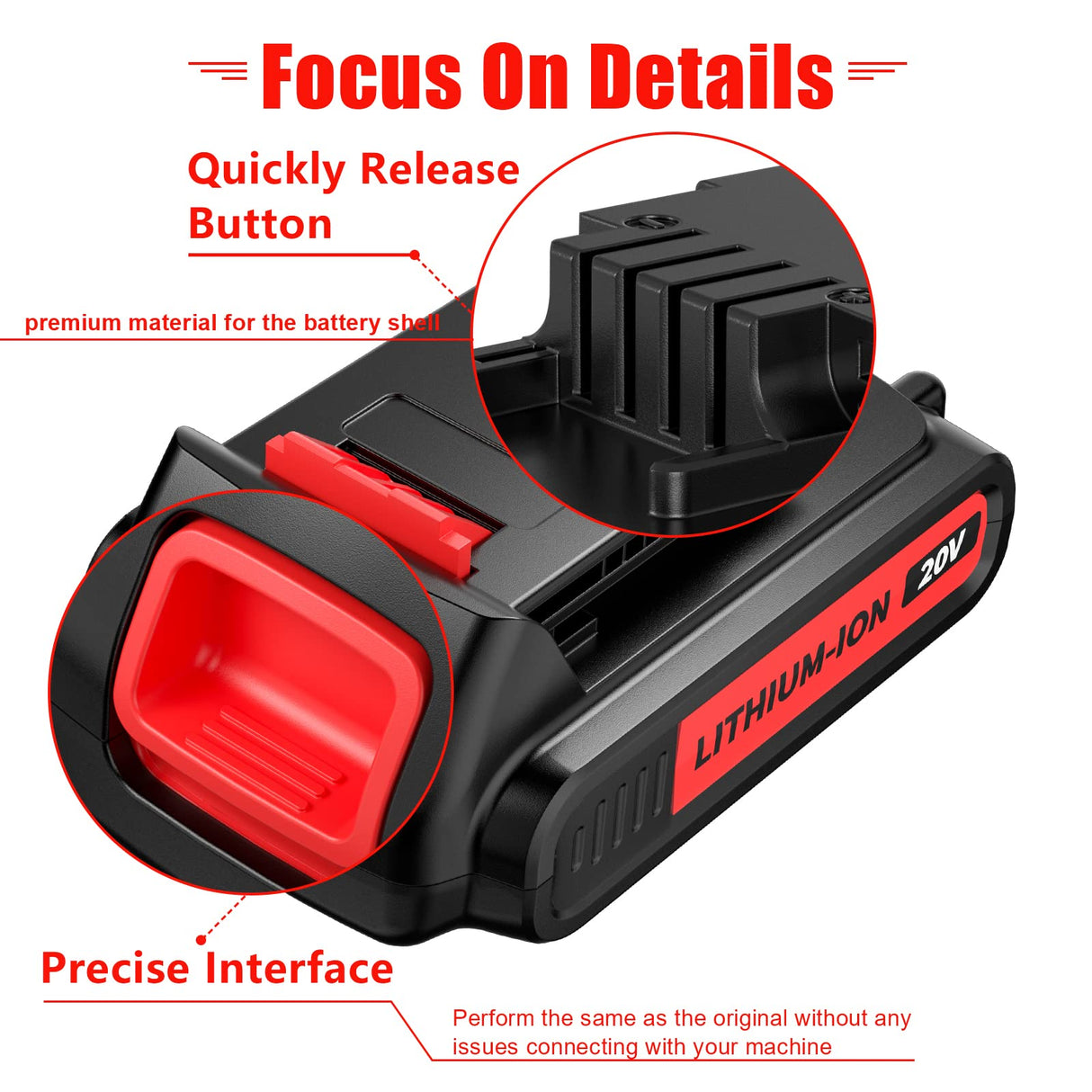 TURPOW Upgraded 3800mAh Replacement for Black and Decker 20V Lithium Battery MAX LBXR20 LB20 LBX20 LBX4020 LB2X4020 LBXR2020-OPE Cordless Power Tools with Wall Mount Holder TURPOW