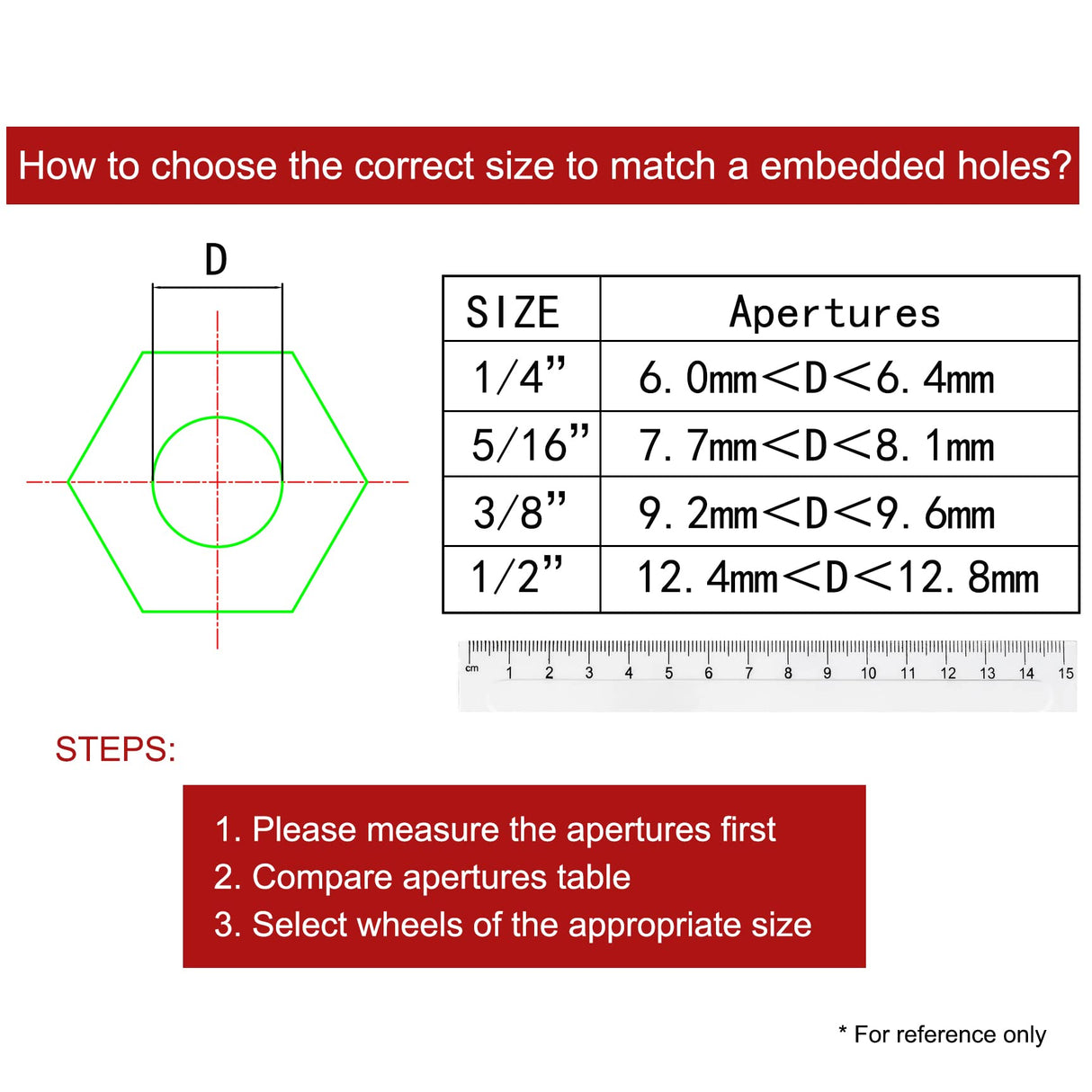 Finnhomy Swivel Caster Wheels 4 Inch Threaded Stem Casters Set of 4 Heavy Duty 1/2"-13 x 1 Anti-wear Polyurethane Industrial Castor Wheels for Cart/Furniture Load Bearing 2200 Lbs Smooth Casters Red Finnhomy